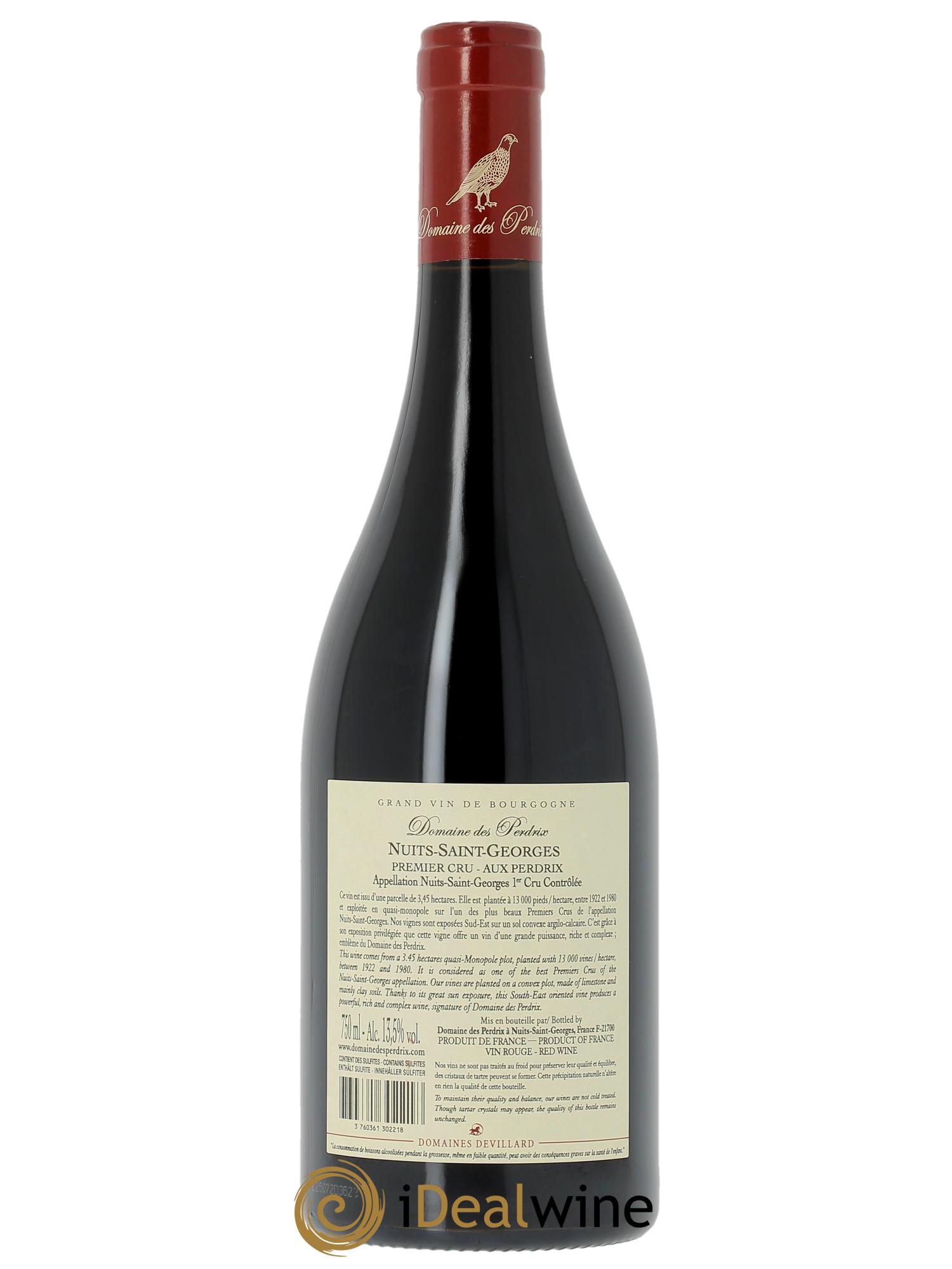 Nuits-Saint-Georges 1er Cru Aux Perdrix Perdrix (Domaine des)  2023 - Lot de 1 bouteille - 1