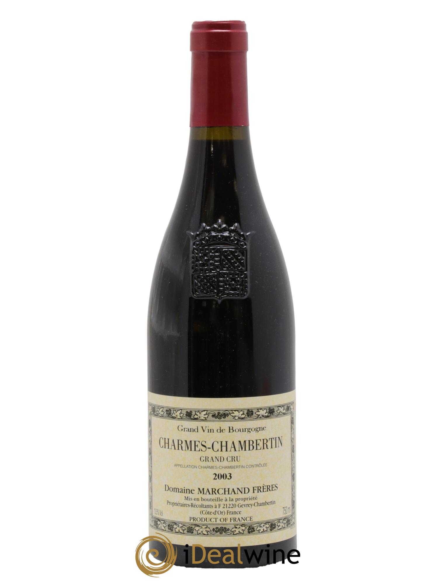 Charmes-Chambertin Grand Cru Marchand Frères 2003 - Lot de 1 bouteille - 0