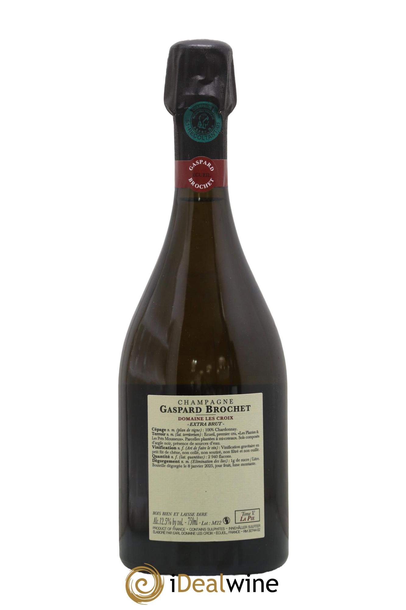 Champagne Tome V La Pie Gaspard Brochet - Lot de 1 bouteille - 1