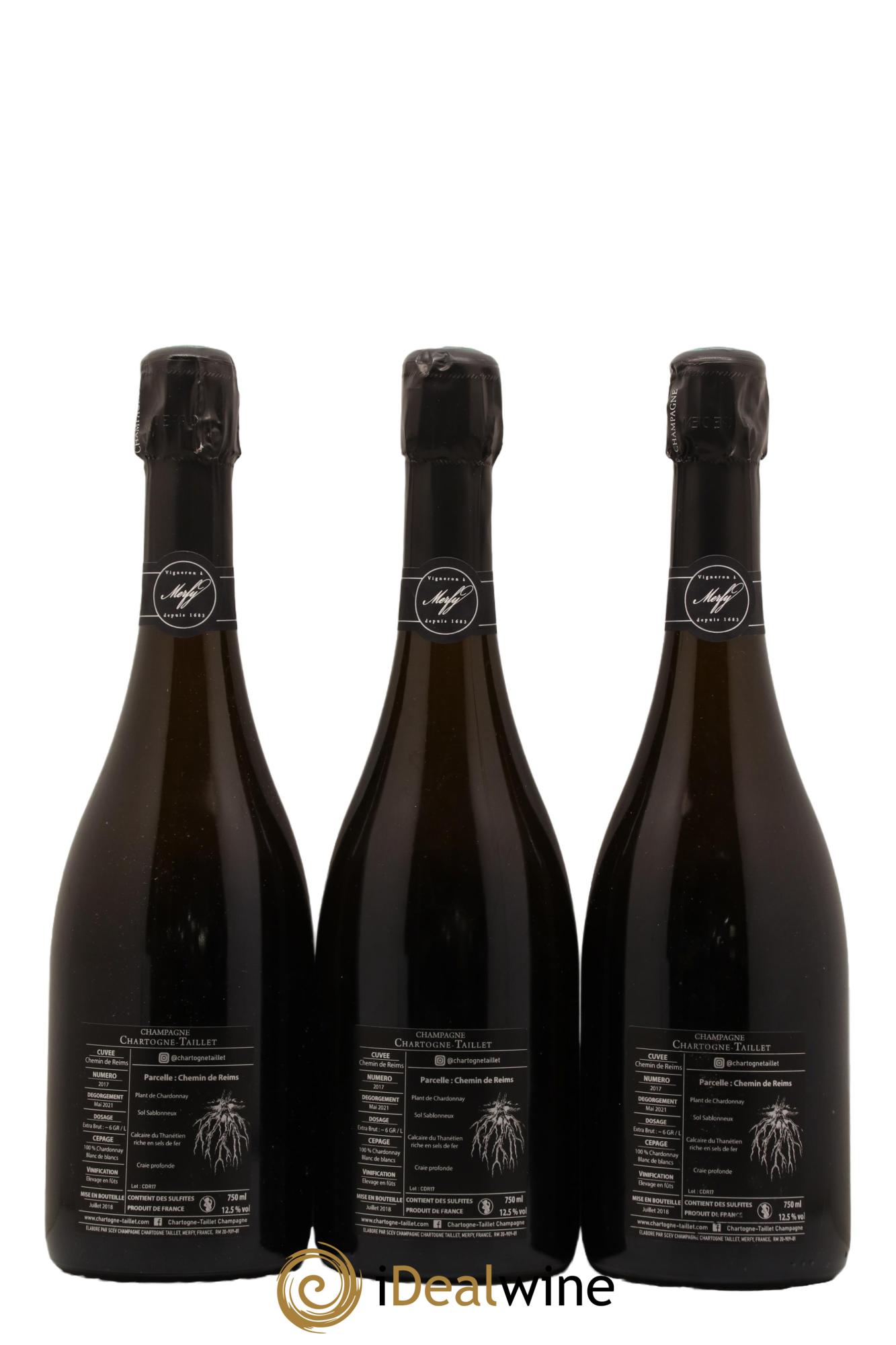 Chemins de Reims Chartogne-Taillet 2017 - Lot de 3 bouteilles - 1