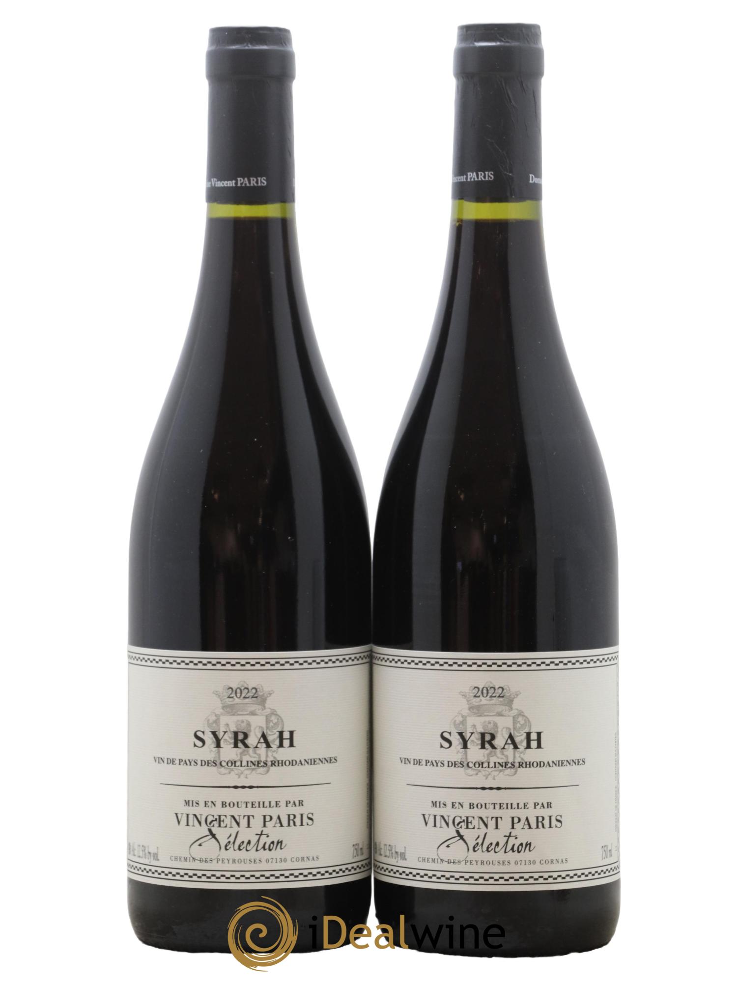 Collines Rhodaniennes Syrah Vincent Paris 2022 - Lot de 2 bouteilles - 0