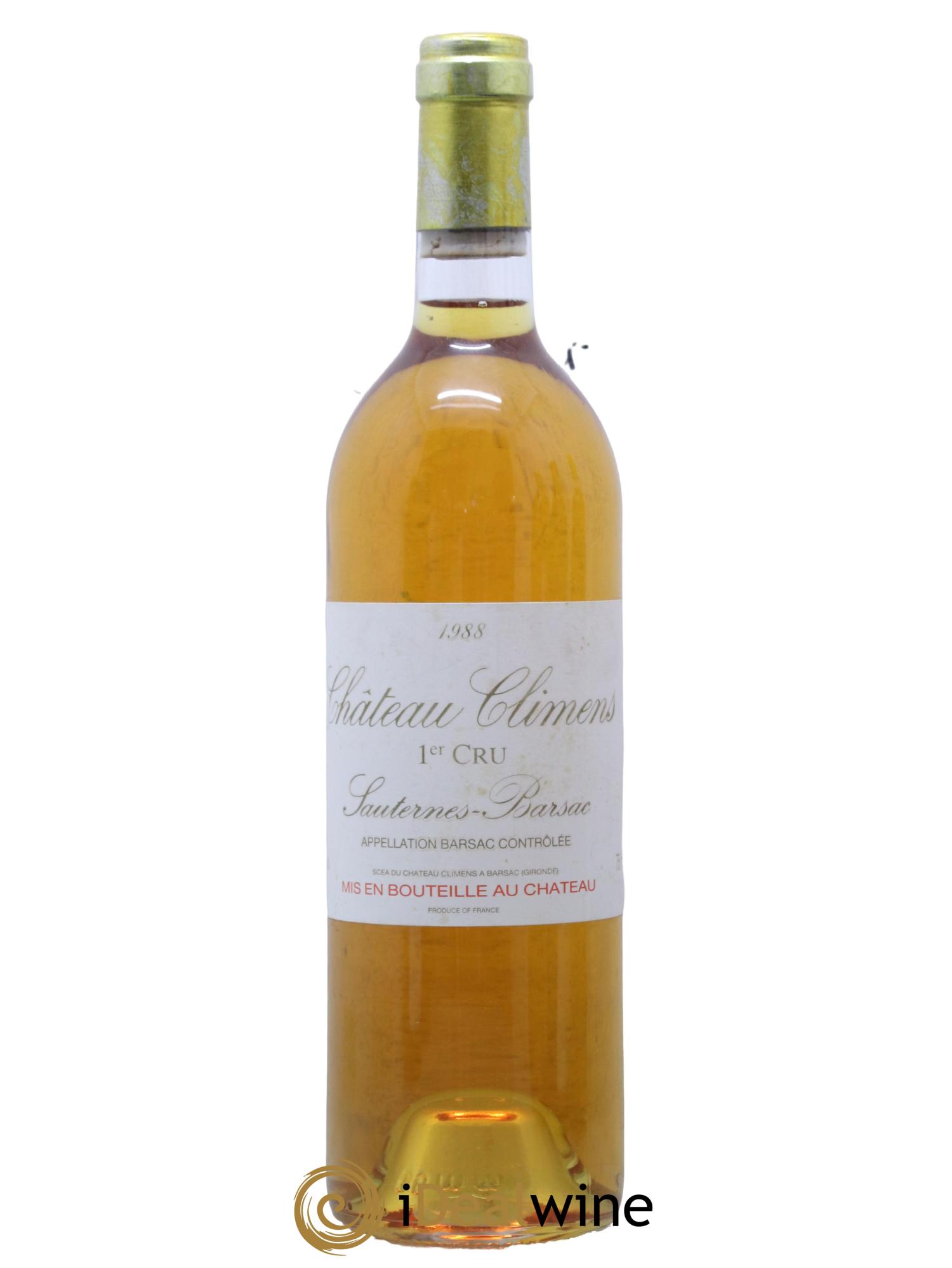 Château Climens 1er Grand Cru Classé 1988 - Lotto di 1 bottiglia - 0