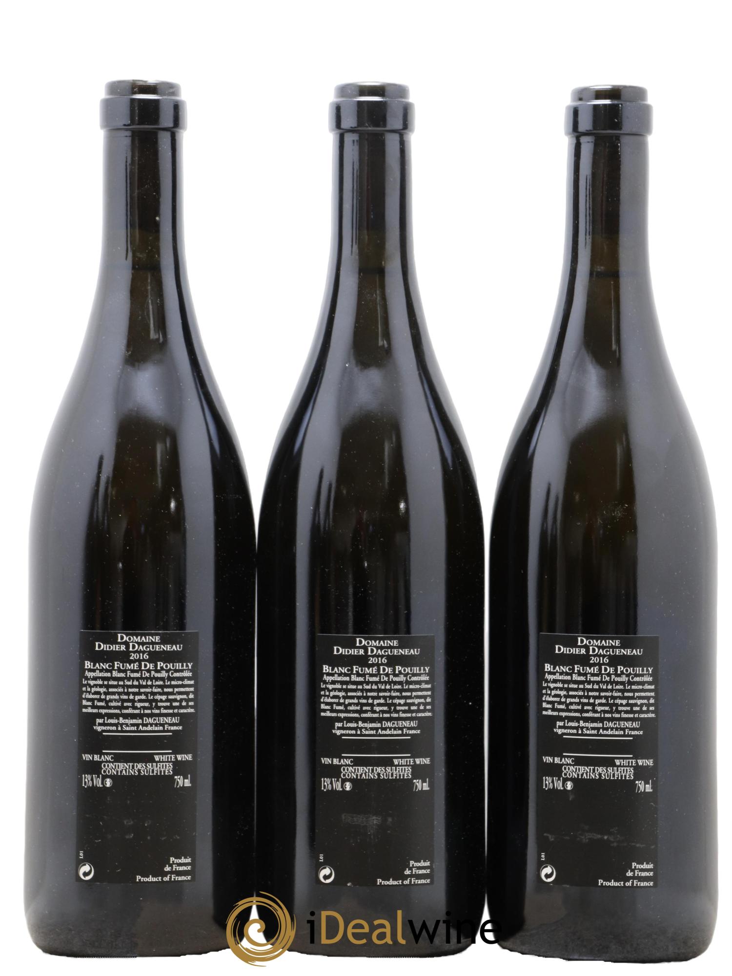 Vin de France (anciennement Pouilly-Fumé) Silex Dagueneau (Domaine Didier - Louis-Benjamin) 2016 - Posten von 3 Flaschen - 1