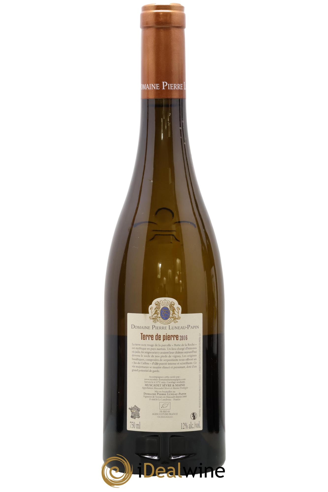 Muscadet-Sèvre-et-Maine sur lie Terre de Pierre Luneau-Papin 2016 - Lotto di 1 bottiglia - 1