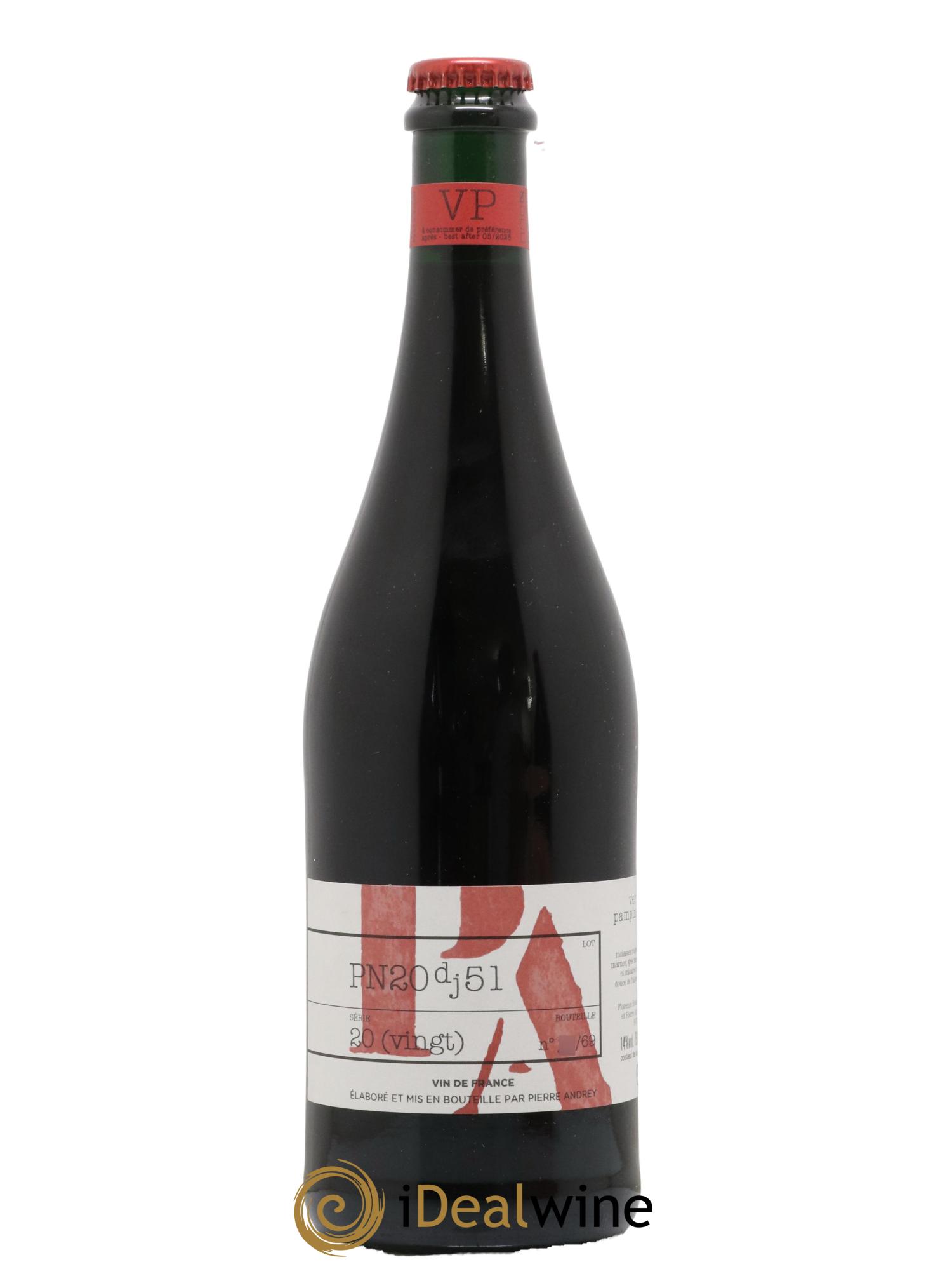 Vin de France Verba Pampinea Pinot Noir Florence Bouleaux et Pierre Andrey 2020 - Lot de 1 bouteille - 0
