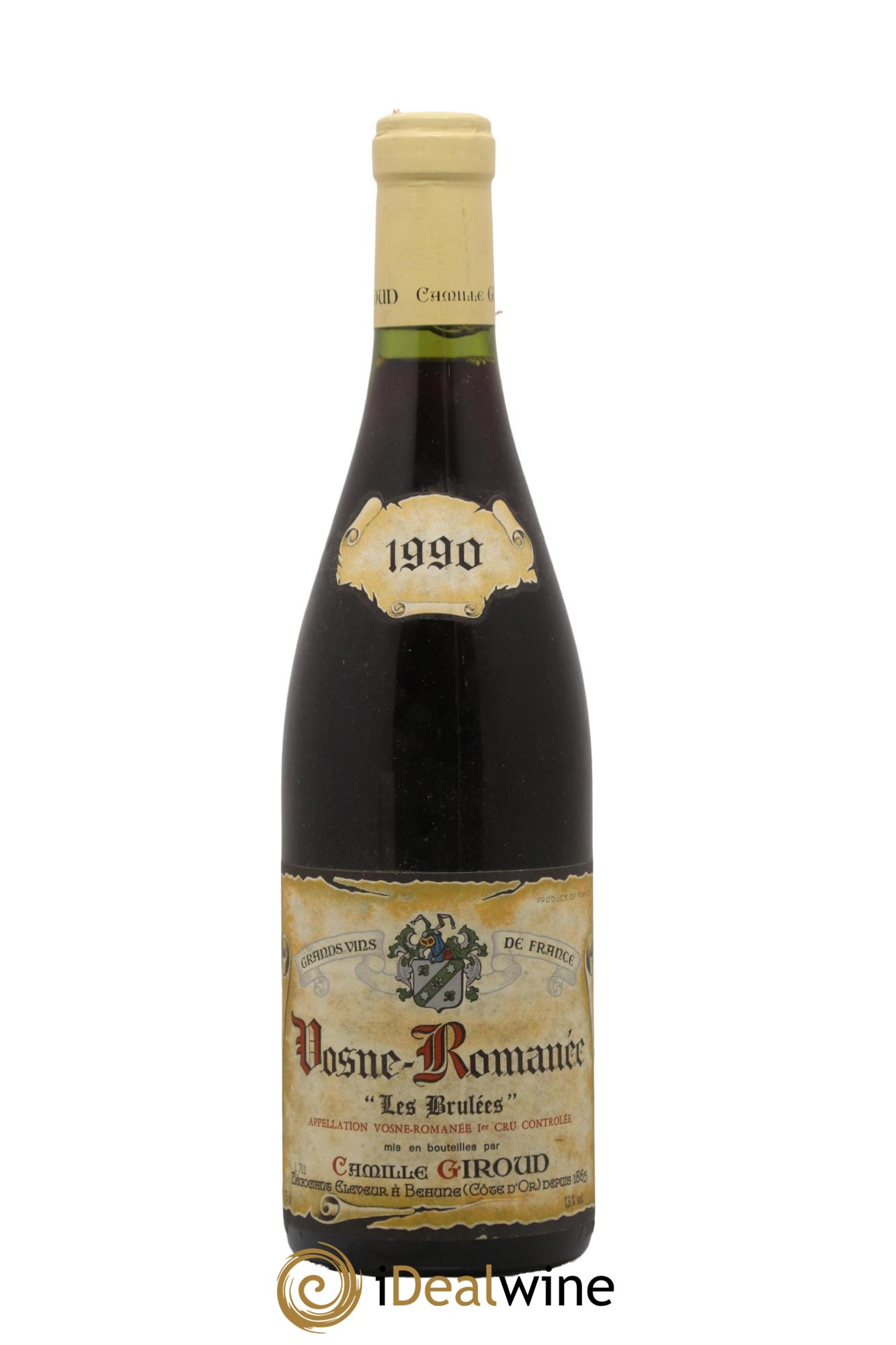 Vosne-Romanée 1er Cru Les Brûlées Giroud 1990 - Lot de 1 bouteille - 0