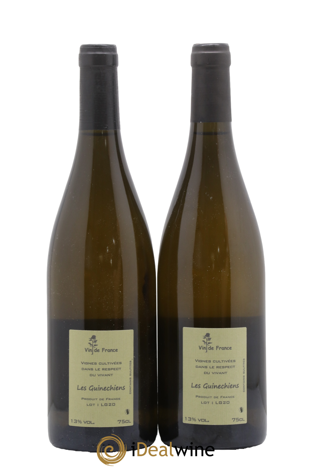 Vin de France Les Guinechiens Benoit Courault 2020 - Lot of 2 bottles - 1