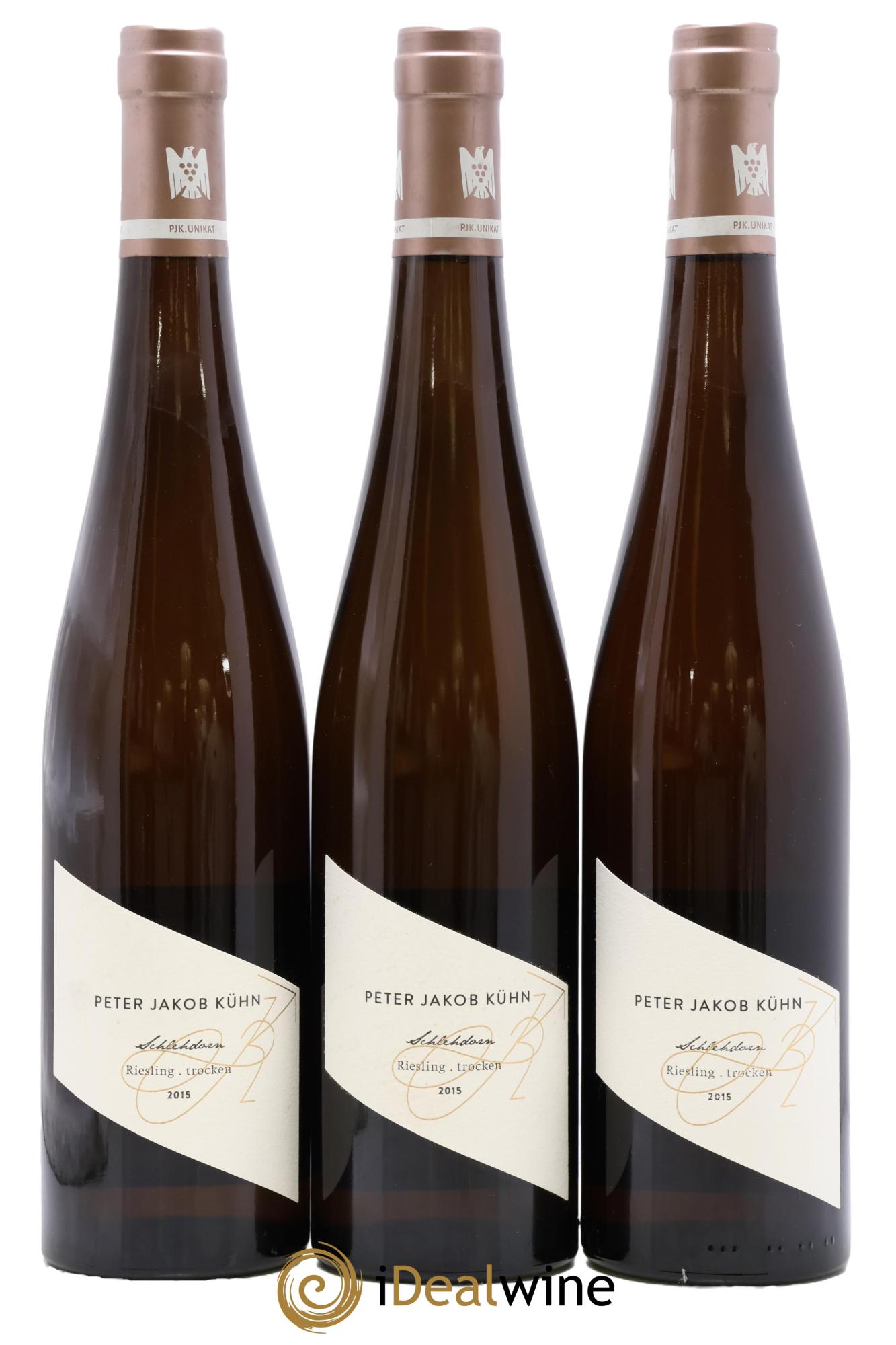 Rheingau Peter Jakob Kühn Schlehdorn Riesling Trocken 2015 - Posten von 3 Flaschen - 0