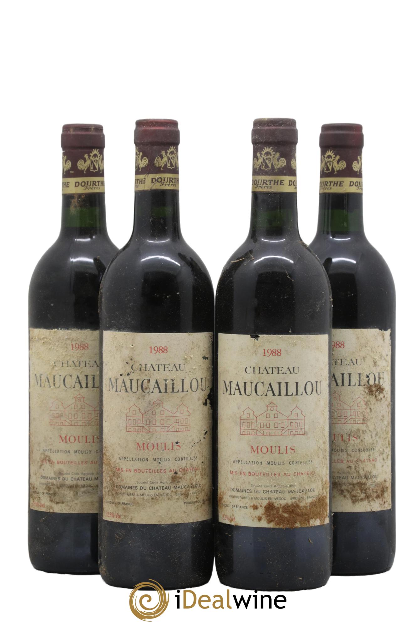 Château Maucaillou 1988 - Lot de 4 bouteilles - 0