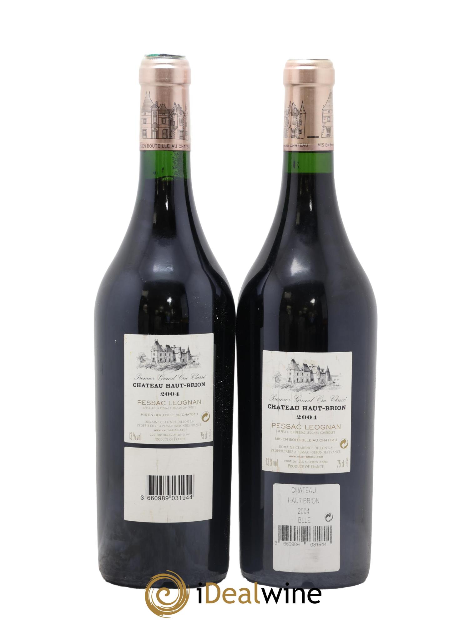 Château Haut Brion 1er Grand Cru Classé 2004 - Lotto di 2 bottiglie - 1