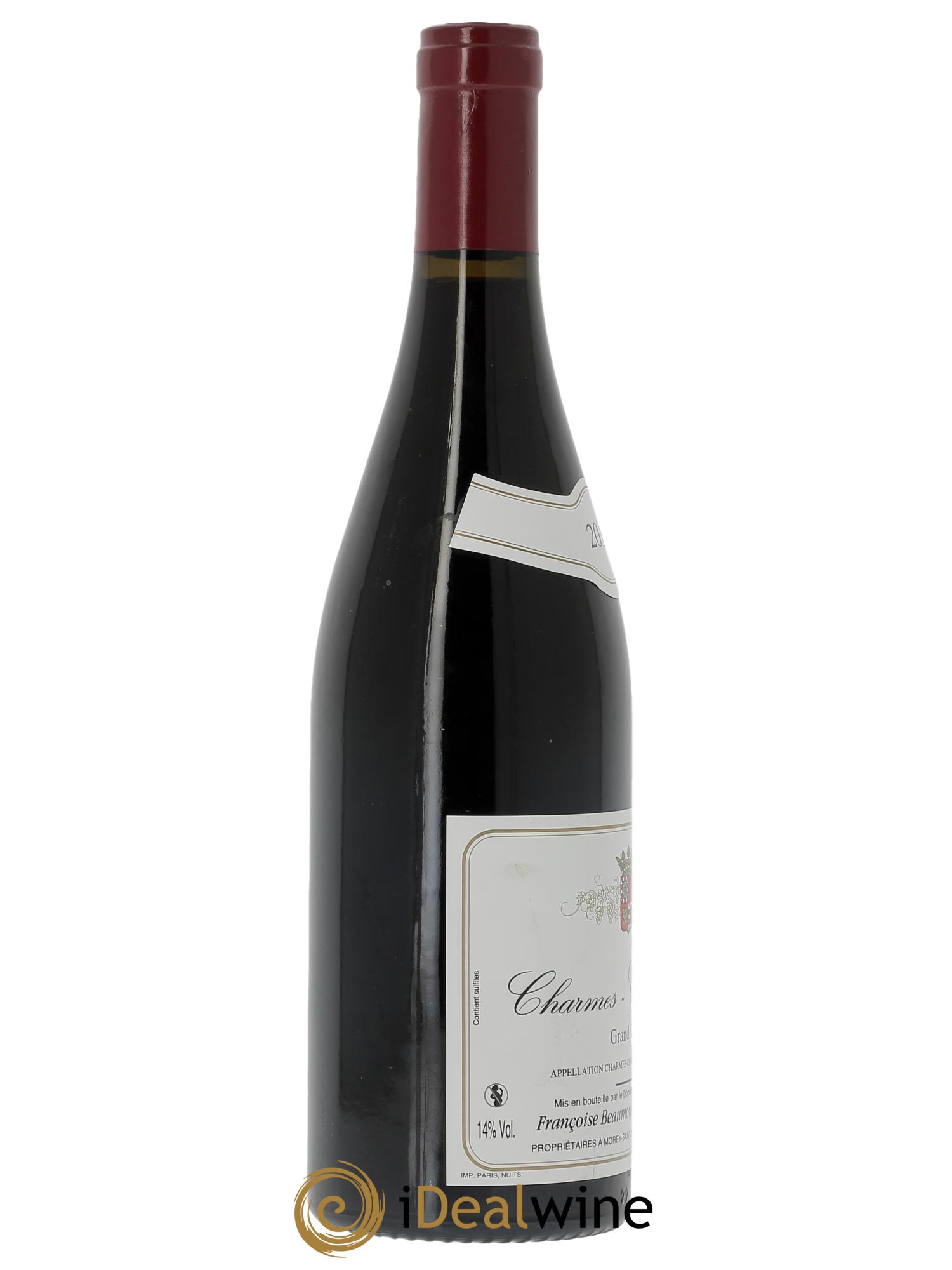 Charmes-Chambertin Grand Cru Charmes Chambertin Grand Cru Françoise Beaumont 2011 - Lot de 1 bouteille - 1