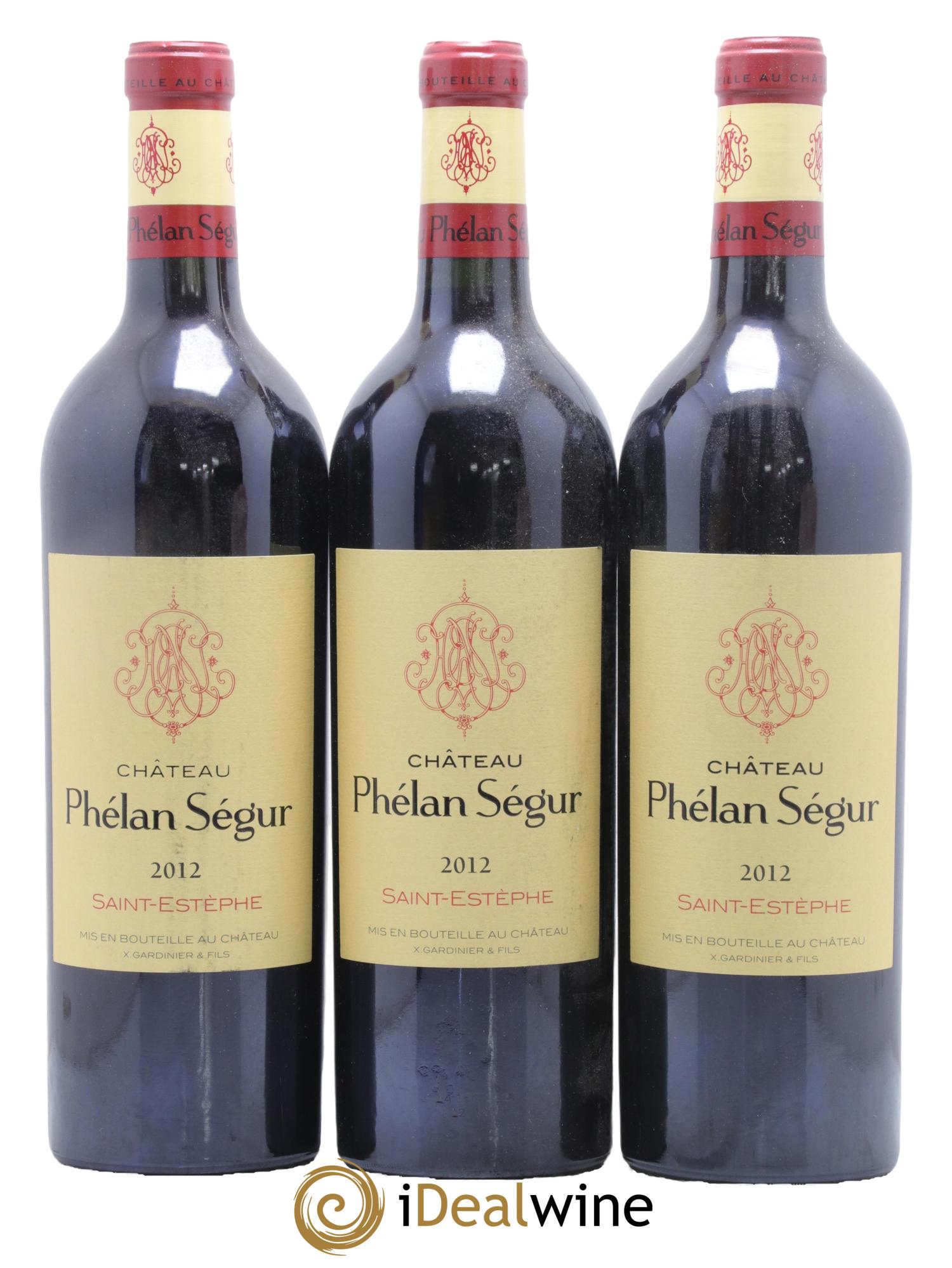 Château Phélan Ségur 2012 - Lotto di 3 bottiglie - 0
