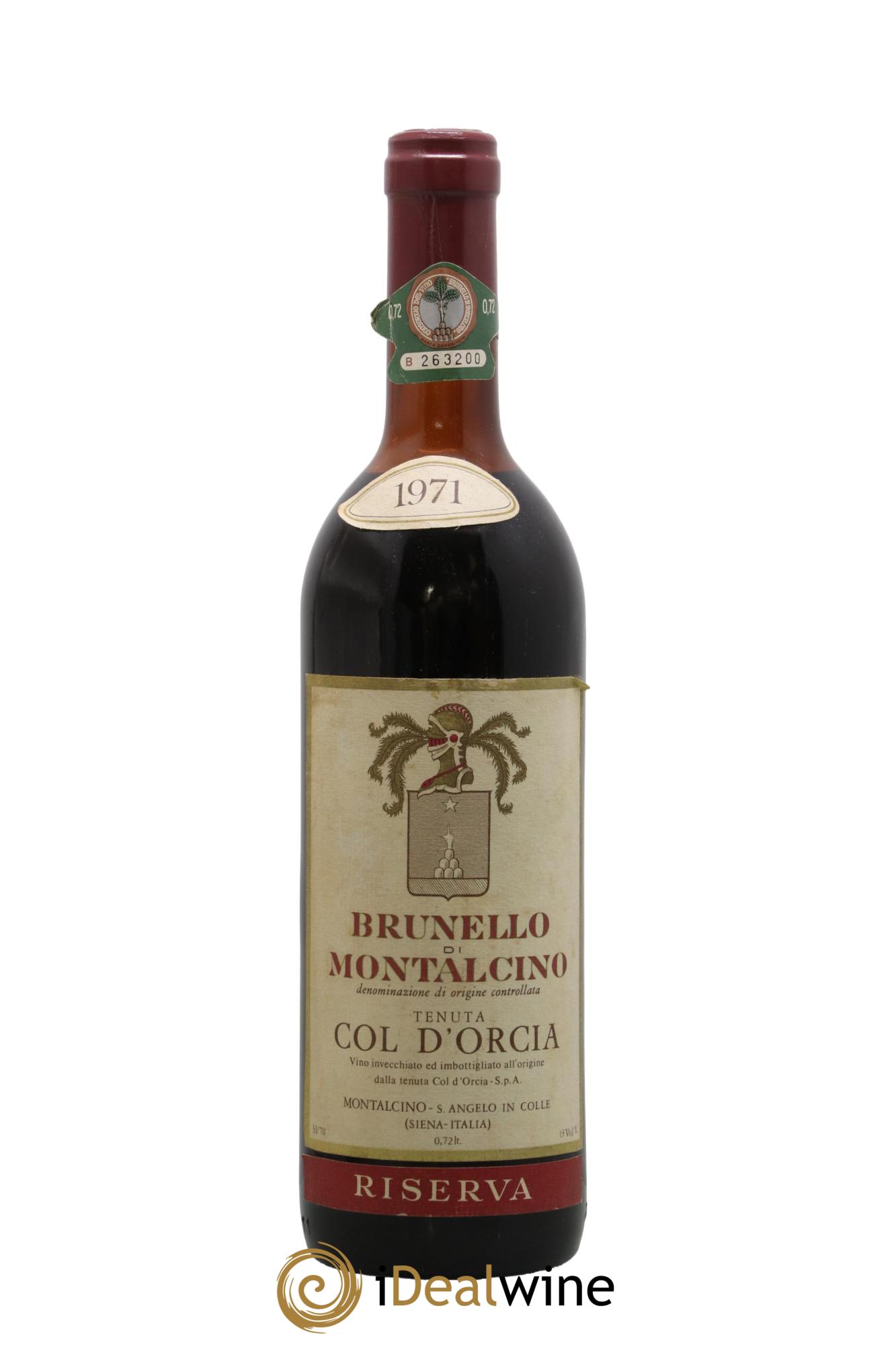 Brunello di Montalcino DOCG Riserva Tenuta Col d'Orcia 1971 - Posten von 1 Flasche - 0