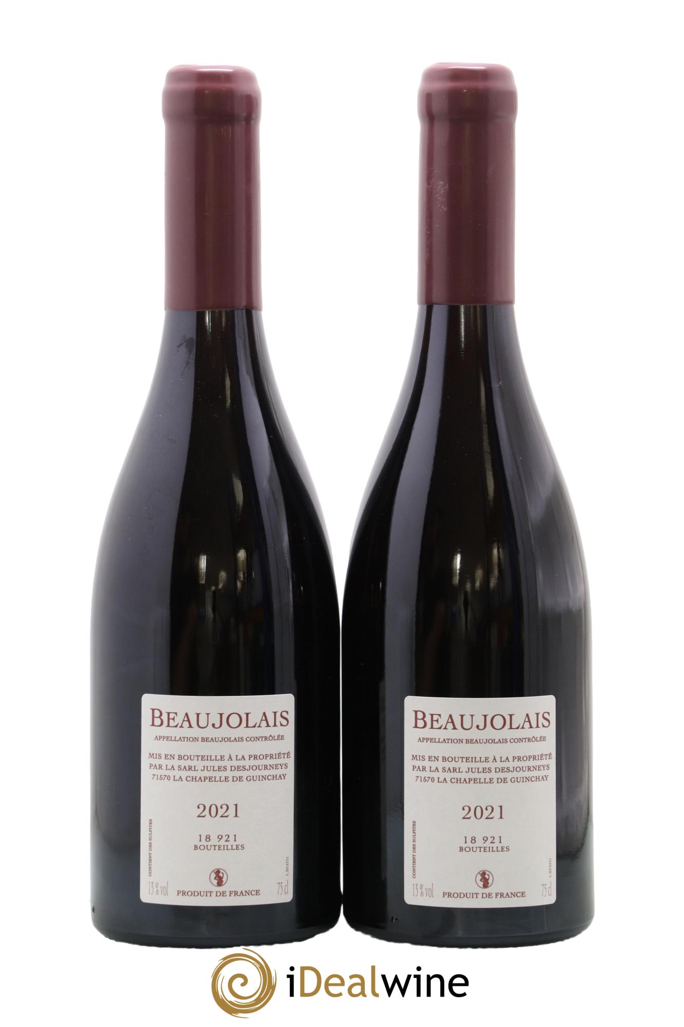 Beaujolais Jules Desjourneys 2021 - Lot de 2 bouteilles - 1