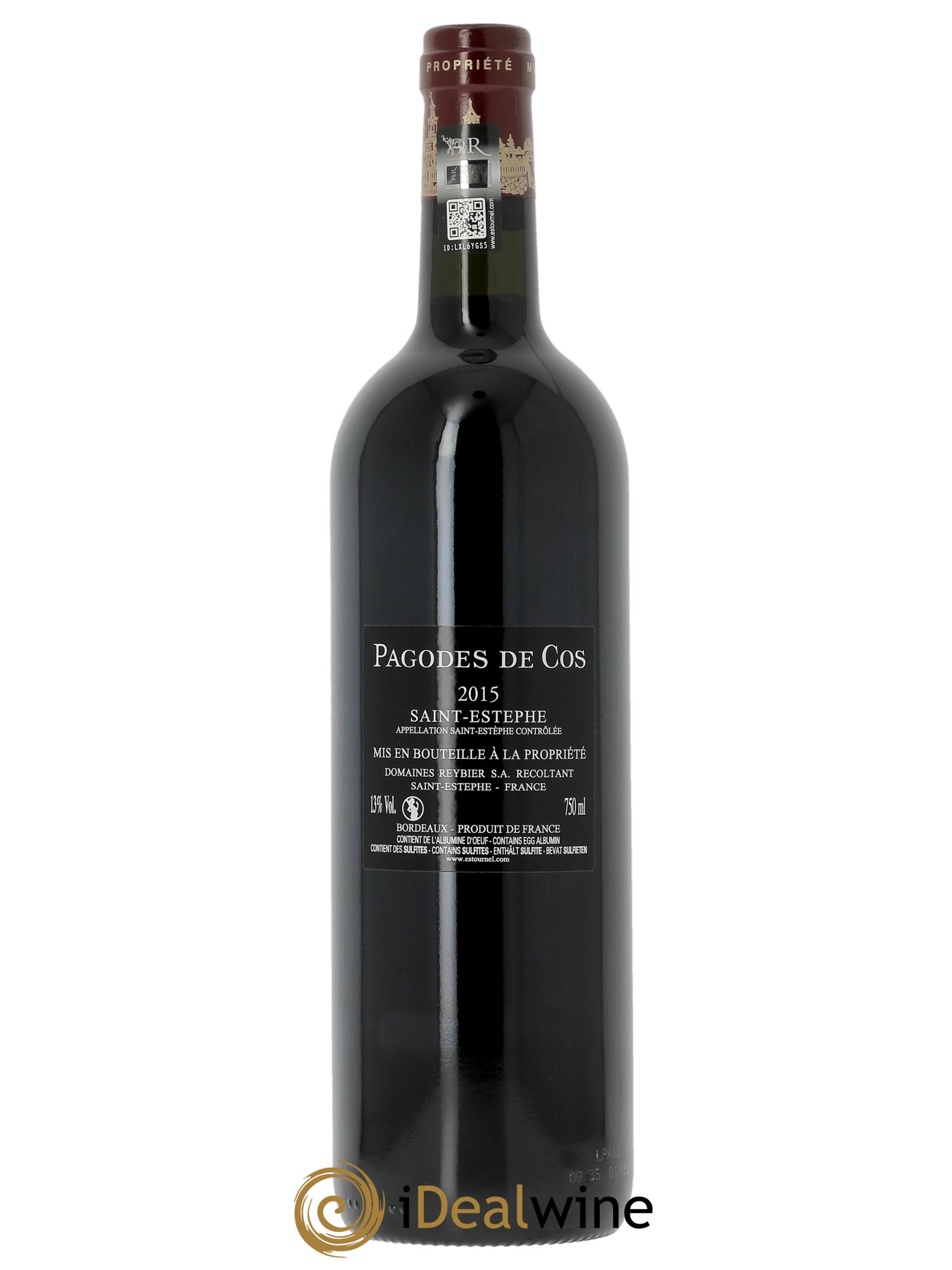 Les Pagodes de Cos Second Vin (Original-holzkiste ab 6 Fl.) 2015 - Posten von 1 Flasche - 1