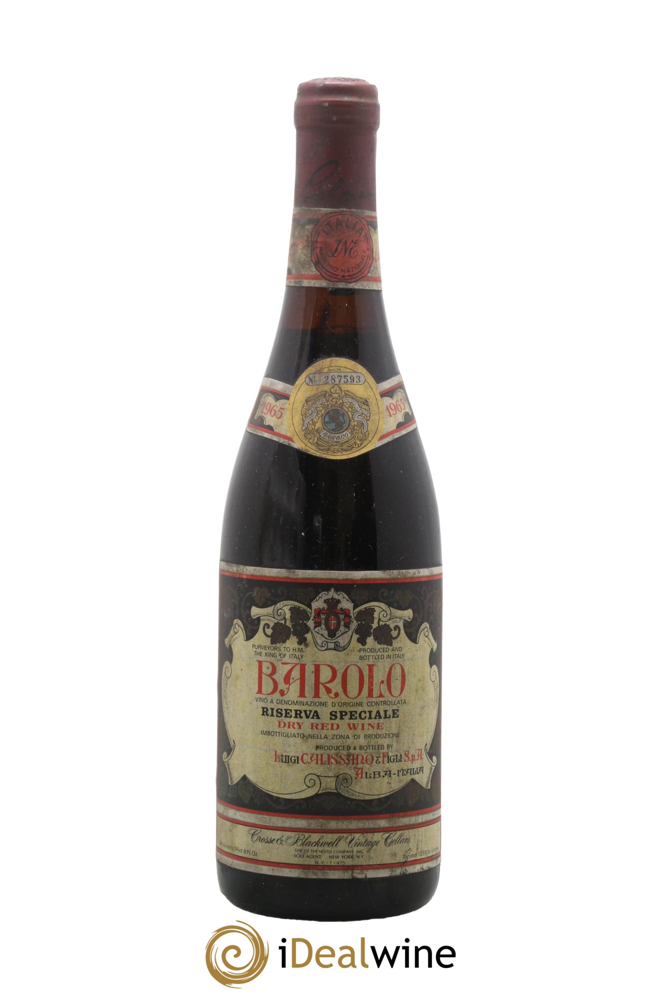 Barolo DOCG Riserva Speciale Luigi Calissano 1965 - Lot de 1 bouteille - 0