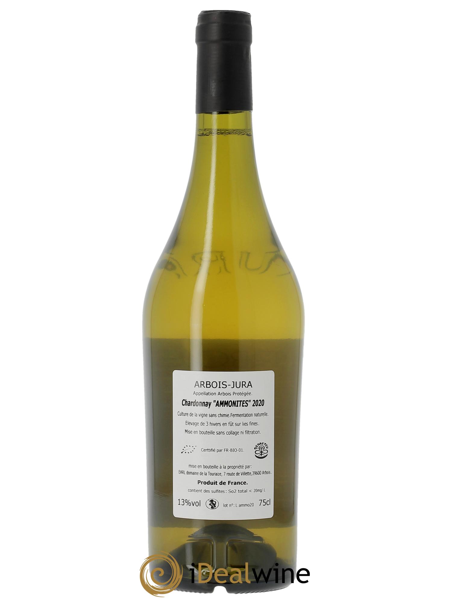 Arbois Chardonnay Ammonites Domaine de la Touraize 2020 - Lot de 1 bouteille - 1