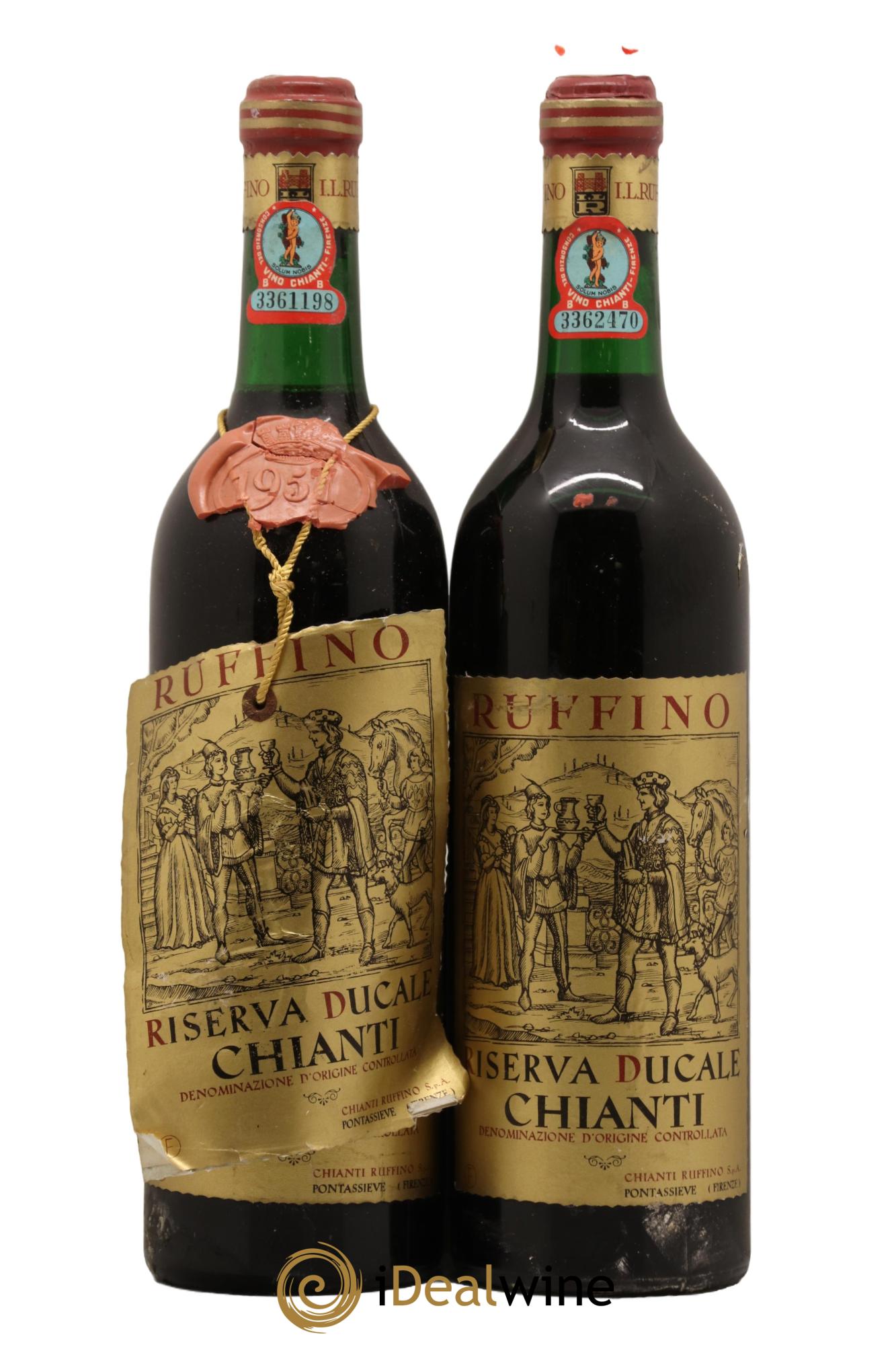 Chianti Classico DOCG Ruffino Ducale Riserva Oro 1957 - Lotto di 2 bottiglie - 0