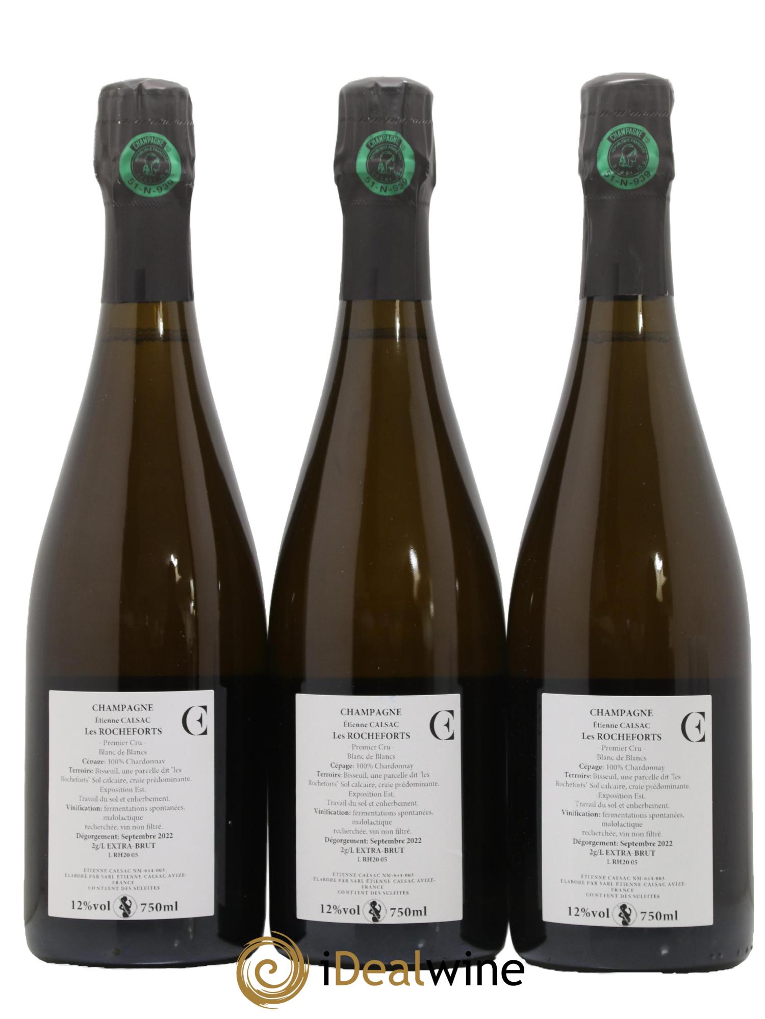Les Rocheforts 1er Cru Extra-Brut Etienne Calsac - Lot de 3 bouteilles - 1