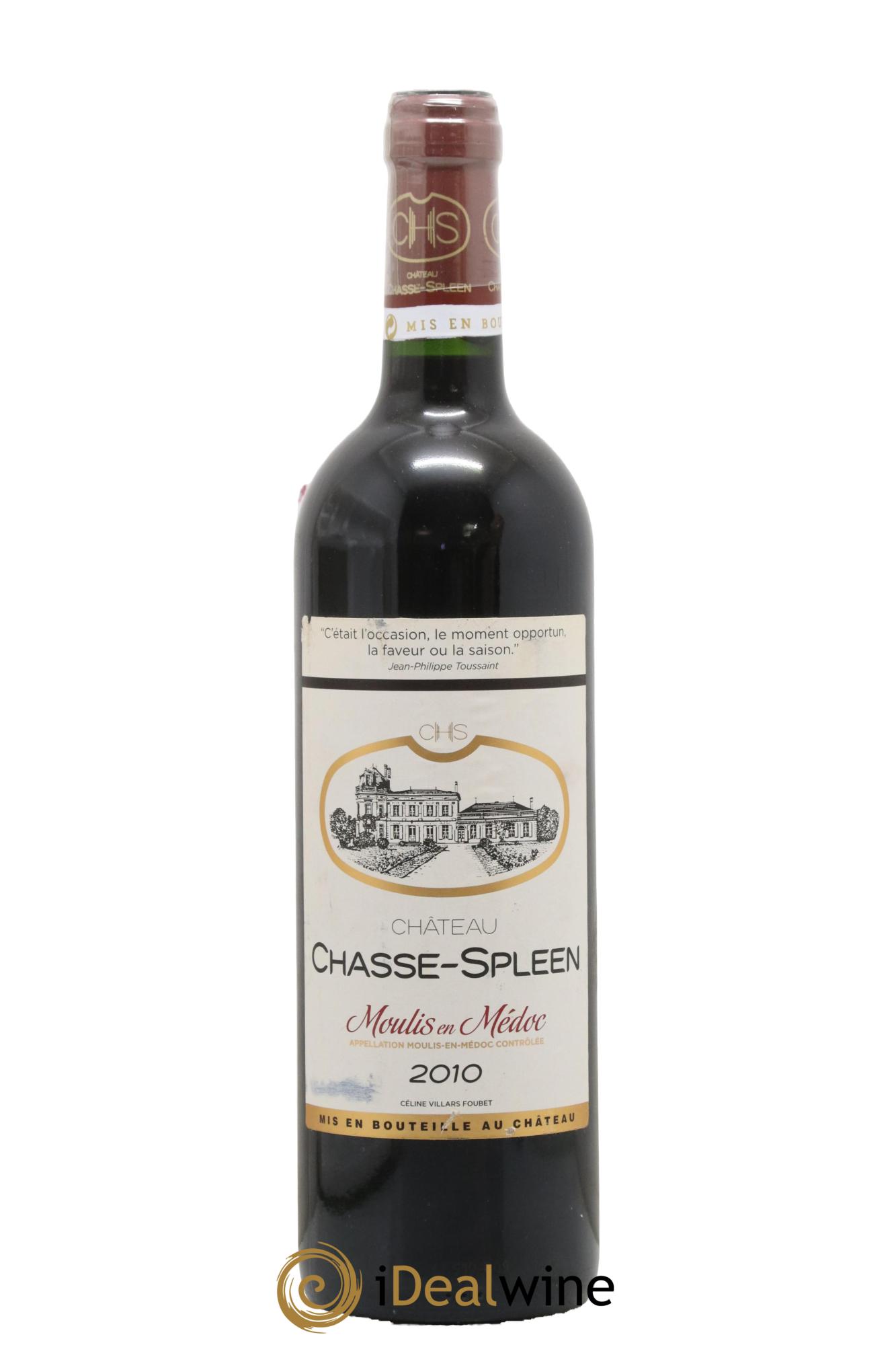 Château Chasse Spleen 2010 - Lot of 1 bottle - 0
