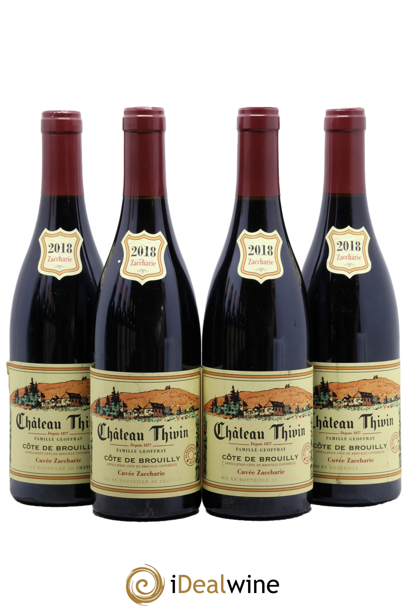Côte de Brouilly Cuvée Zaccharie Château Thivin 2018 - Lot de 4 bouteilles - 0