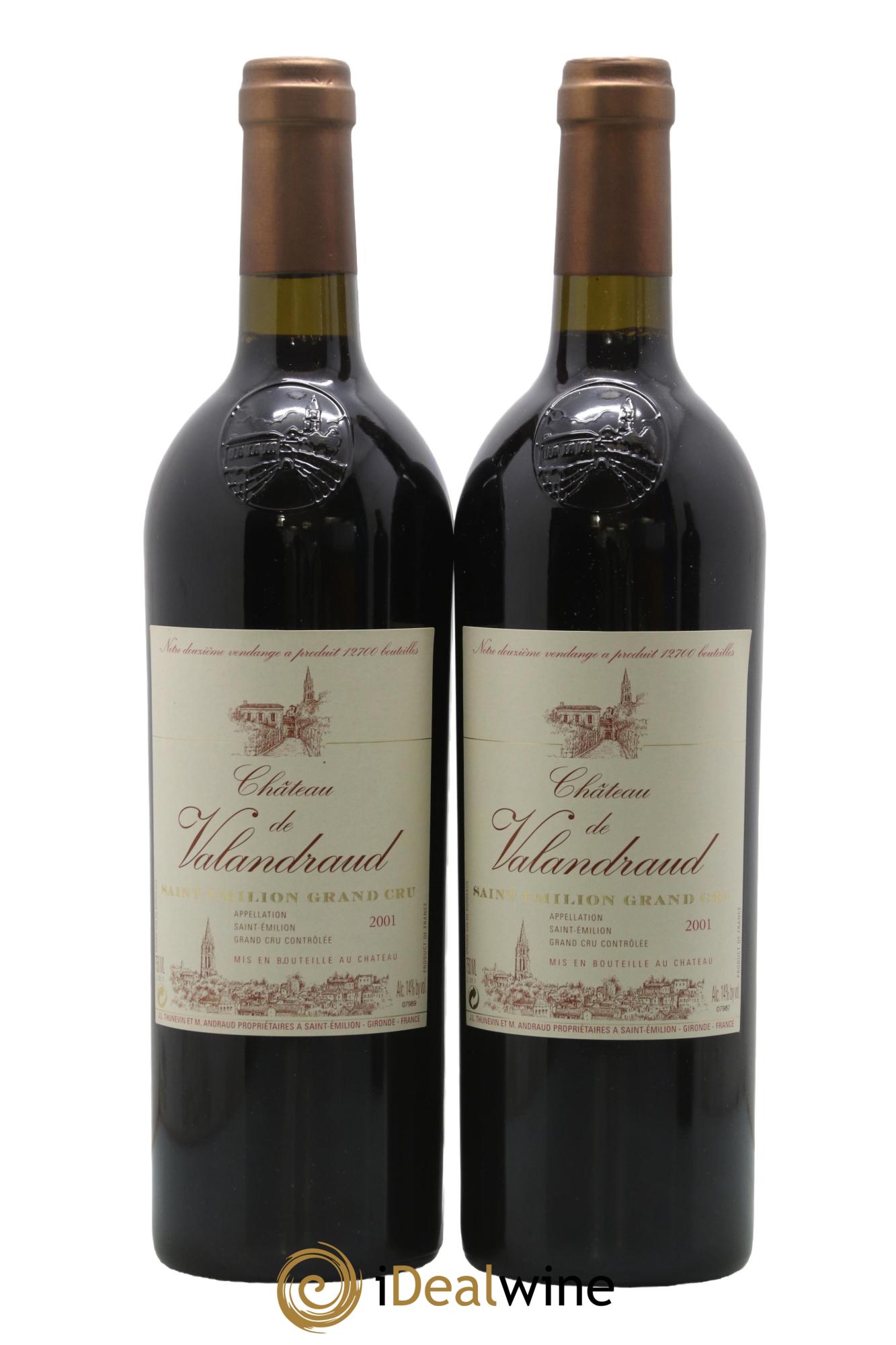 Château de Valandraud 1er Grand Cru Classé B depuis 2012 2001 - Lot de 2 bouteilles - 0