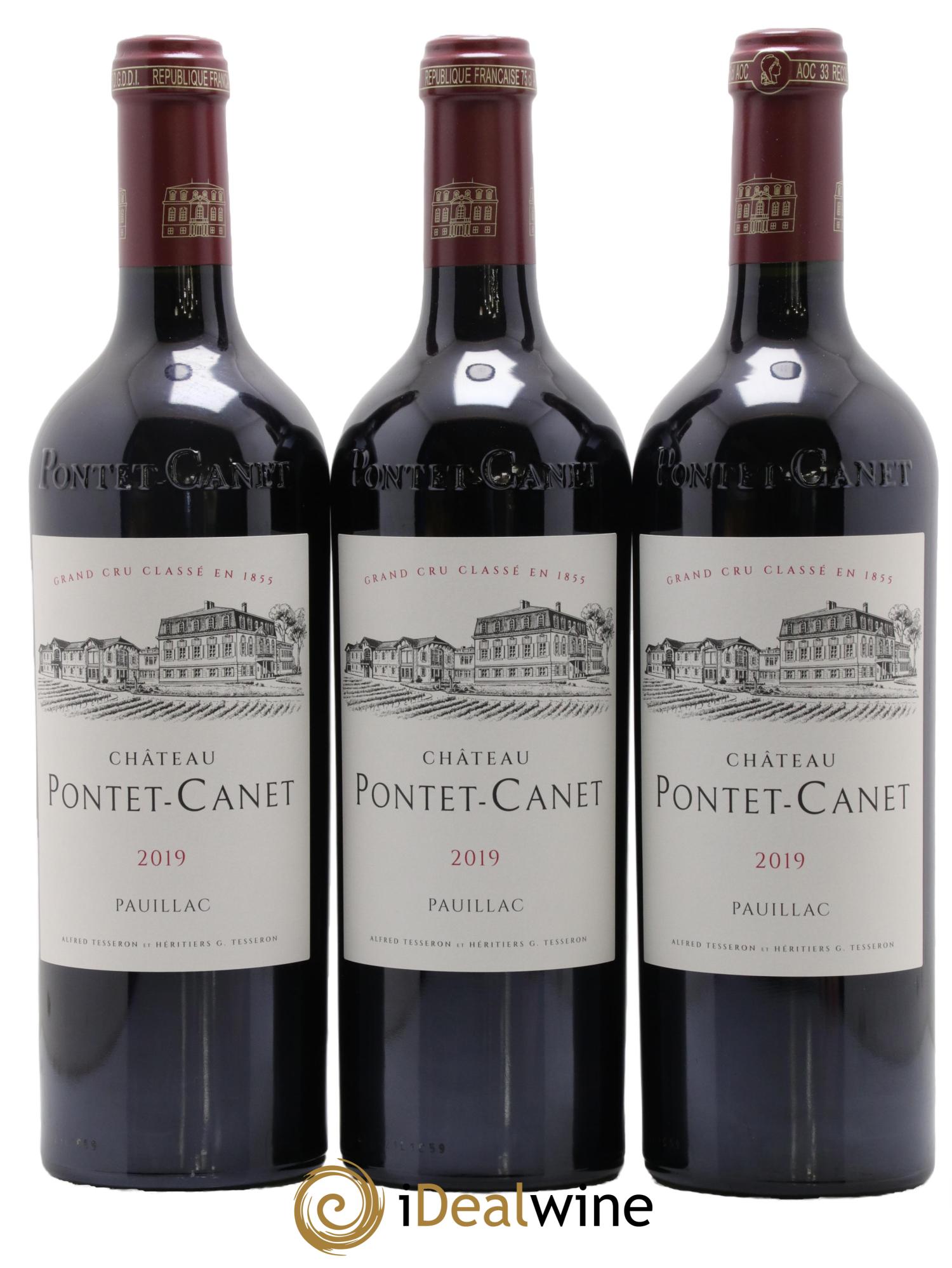 Château Pontet Canet 5ème Grand Cru Classé 2019 - Posten von 3 Flaschen - 0