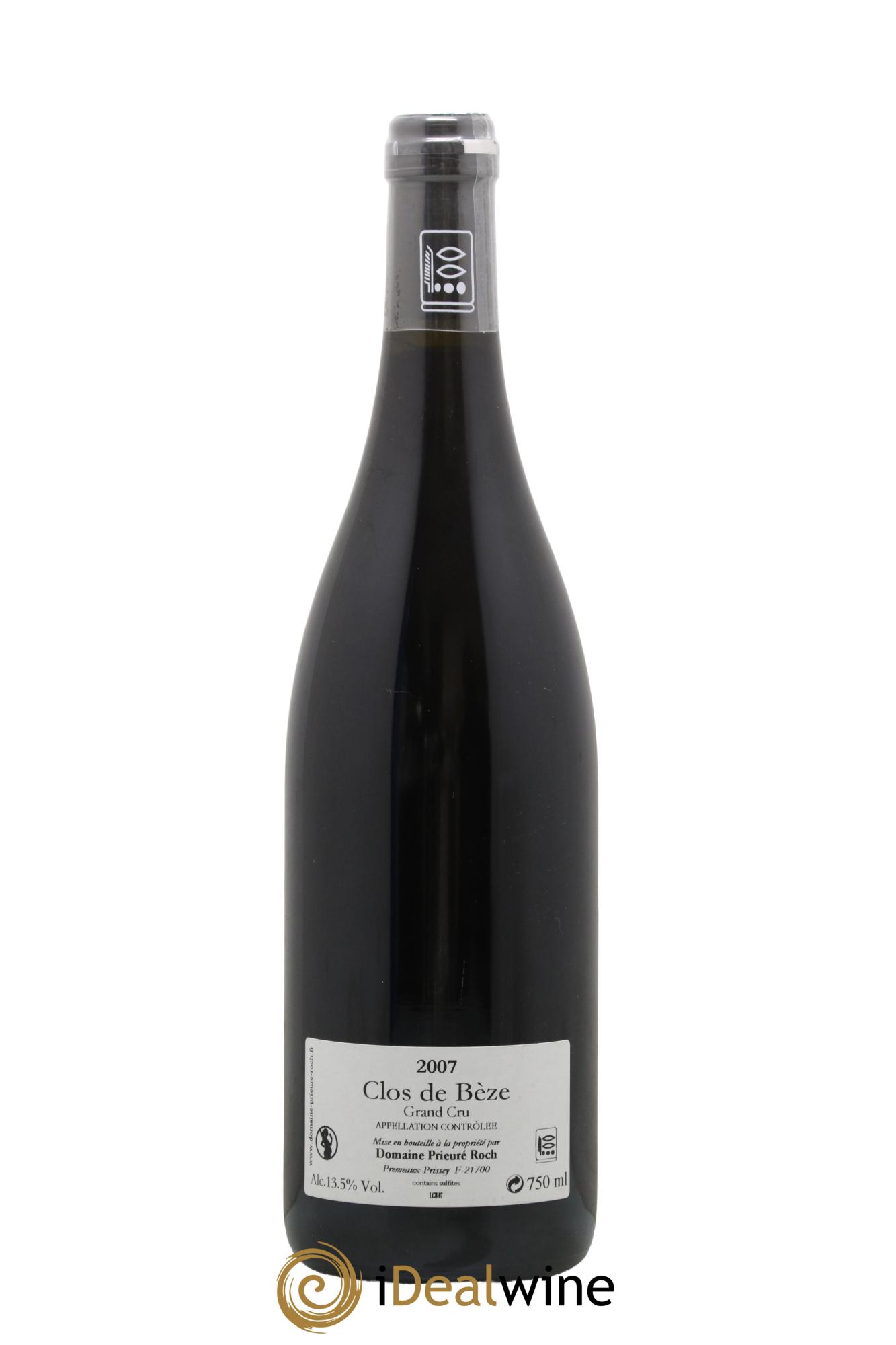 Chambertin Clos de Bèze Grand Cru Prieuré Roch 2007 - Lot de 1 bouteille - 1
