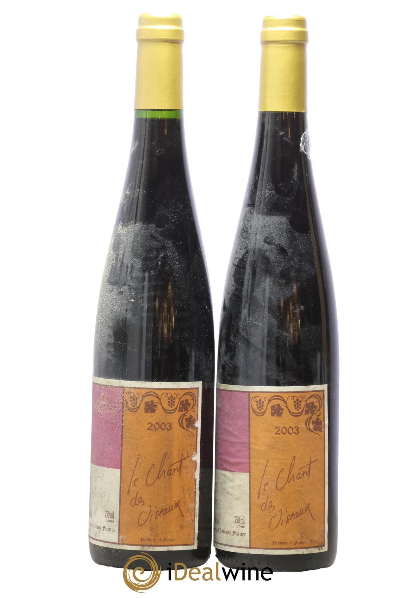 Alsace Pinot noir Le Chant des Oiseaux Gérard Schueller (Domaine) 2003 - Posten von 2 Flaschen - 1
