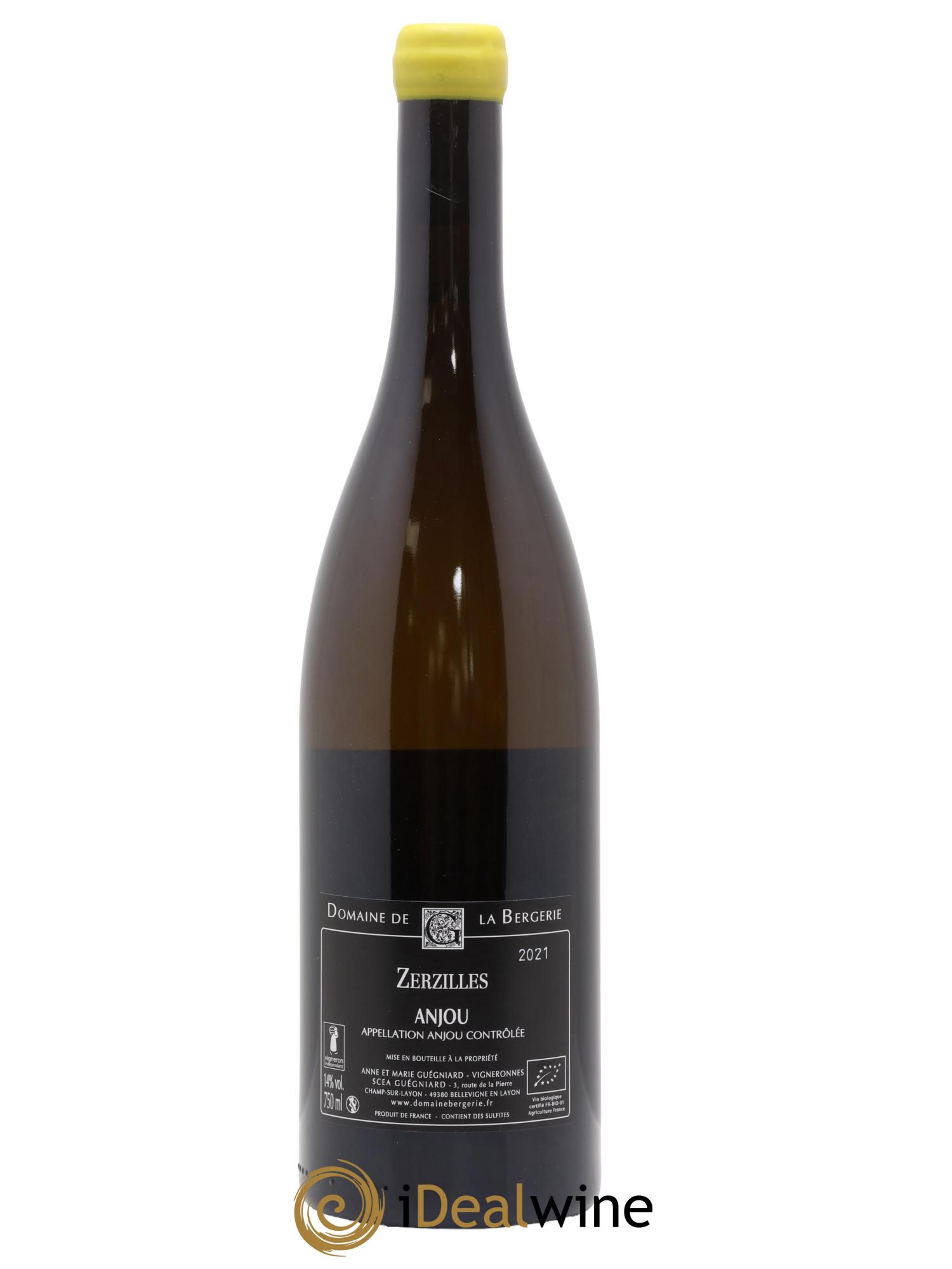 Anjou Domaine De La Bergerie Les Zerzilles 2021 - Lot de 1 bouteille - 1
