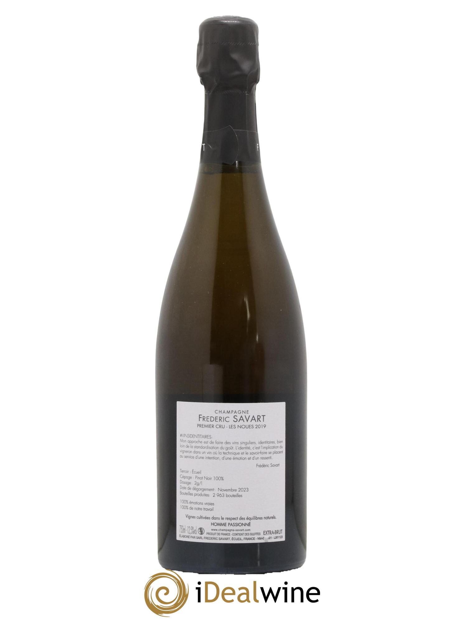 Les Noues 1er Cru Extra-Brut Savart 2019 - Lot de 1 bouteille - 1
