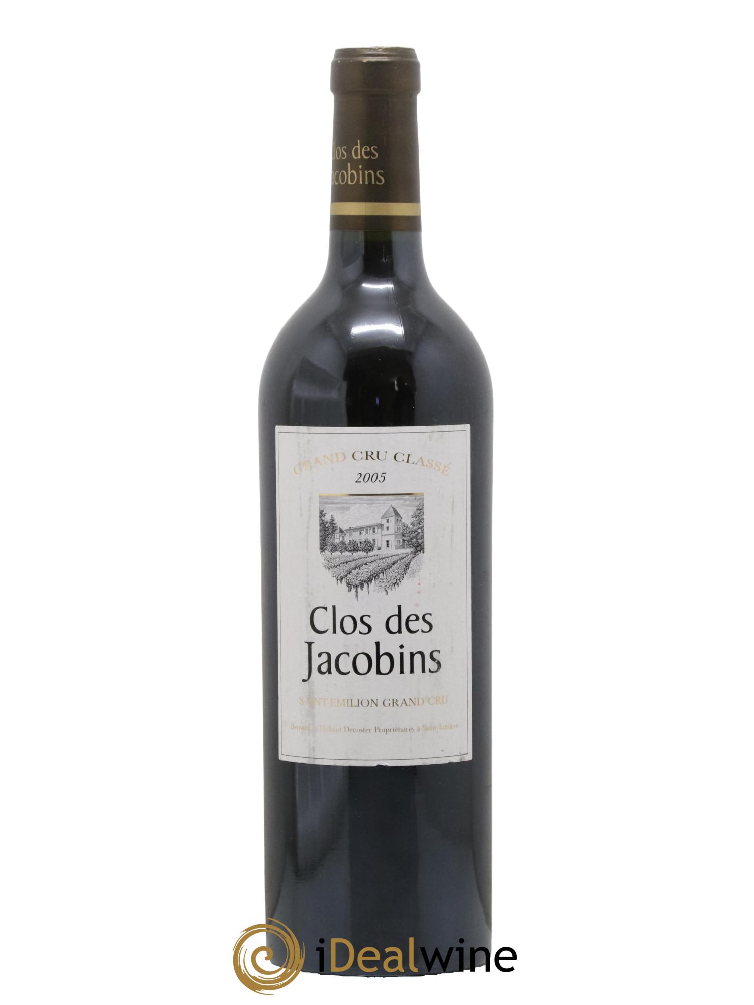 Château Clos des Jacobins Grand Cru Classé 2005 - Lot de 1 bouteille - 0