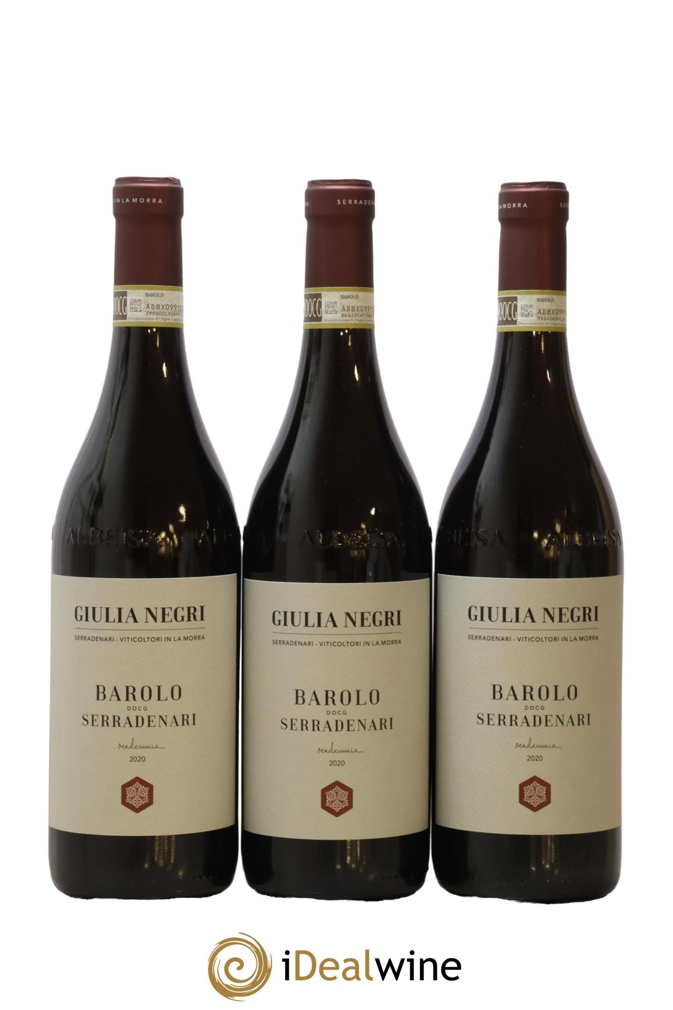 Barolo DOCG Giulia Negri Serradenari 2020 - Lot de 3 bouteilles - 0