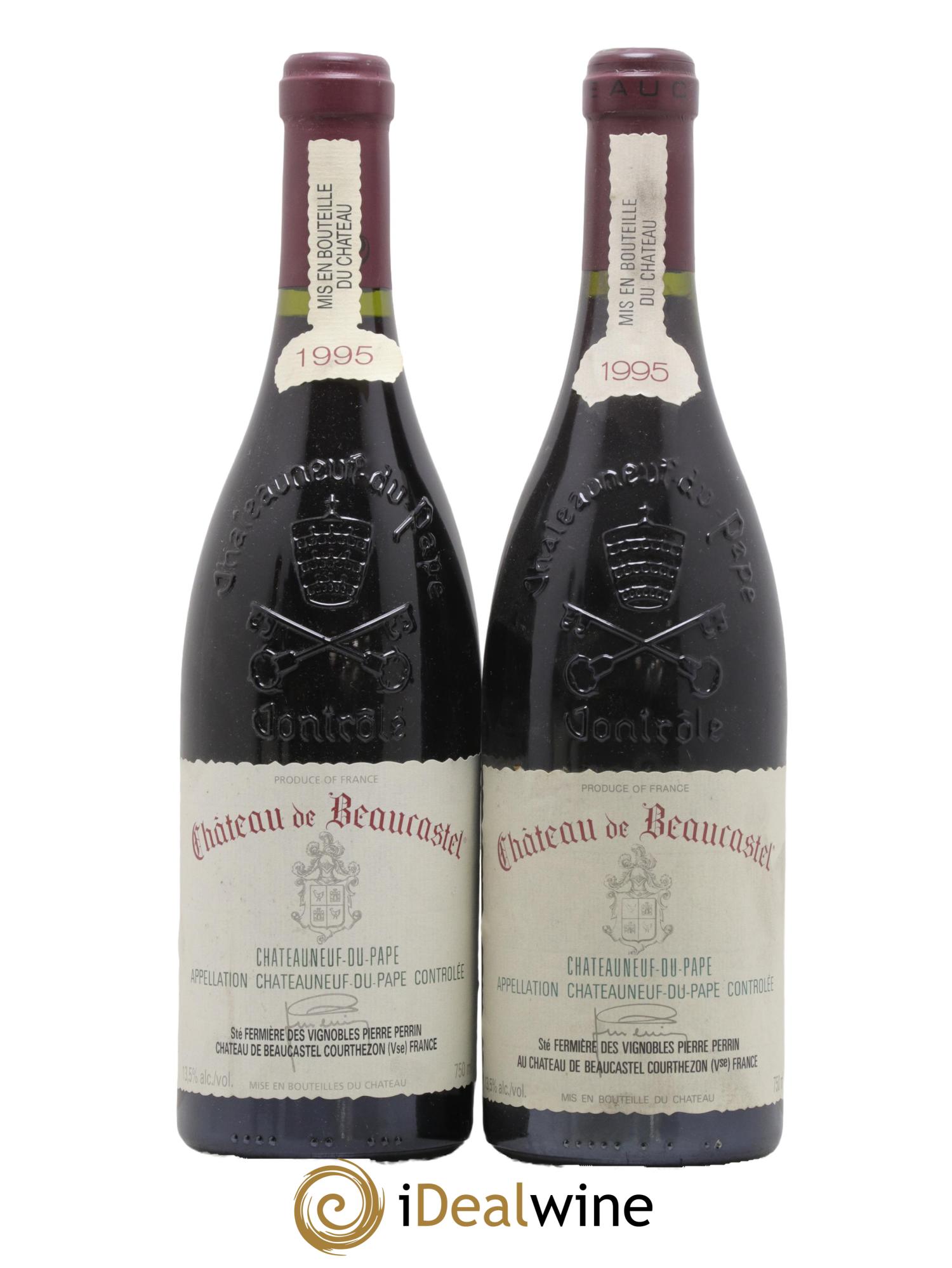 Châteauneuf-du-Pape Château de Beaucastel Famille Perrin 1995 - Lot de 2 bouteilles - 0