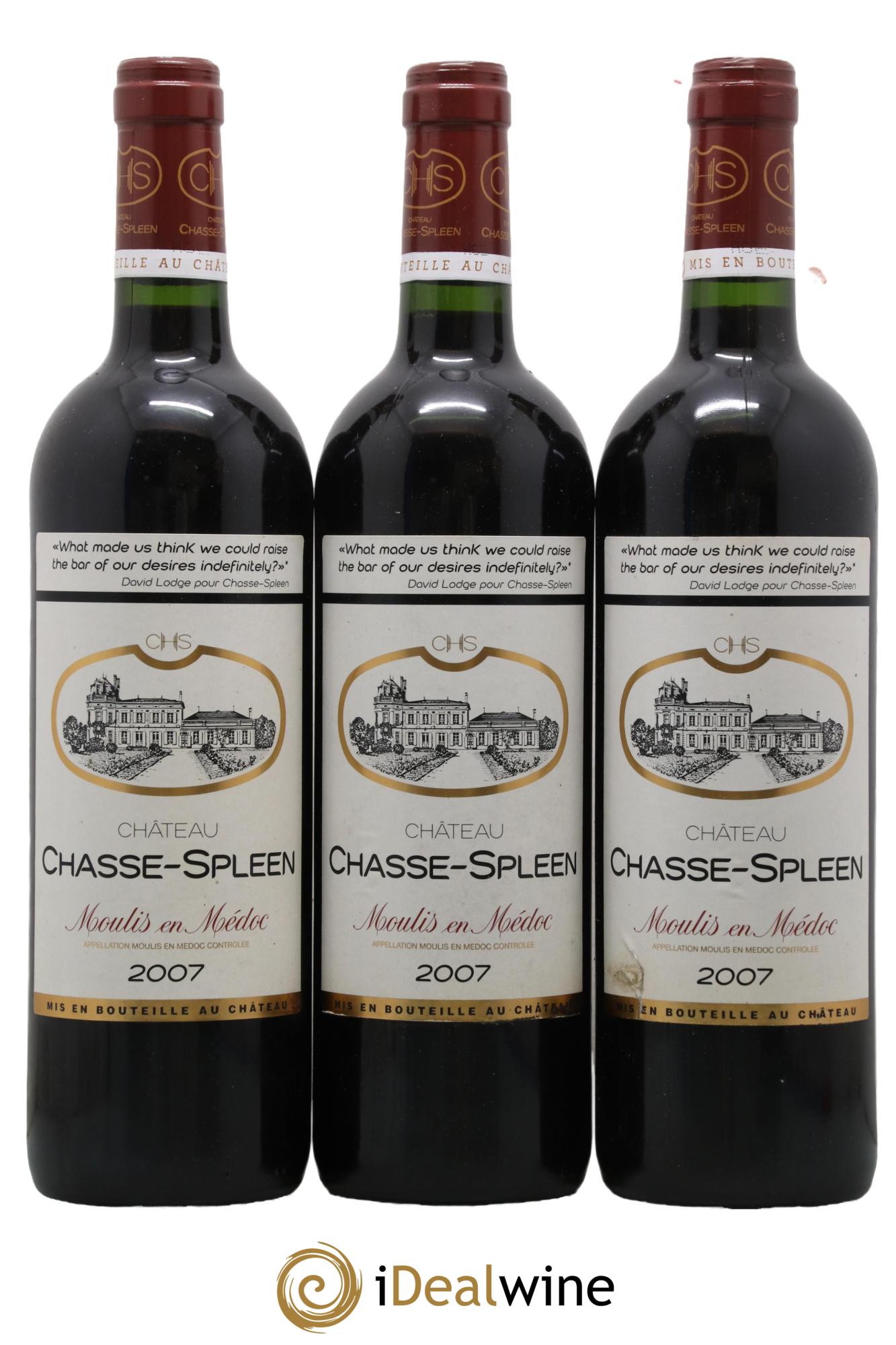 Château Chasse Spleen 2007 - Posten von 3 Flaschen - 0