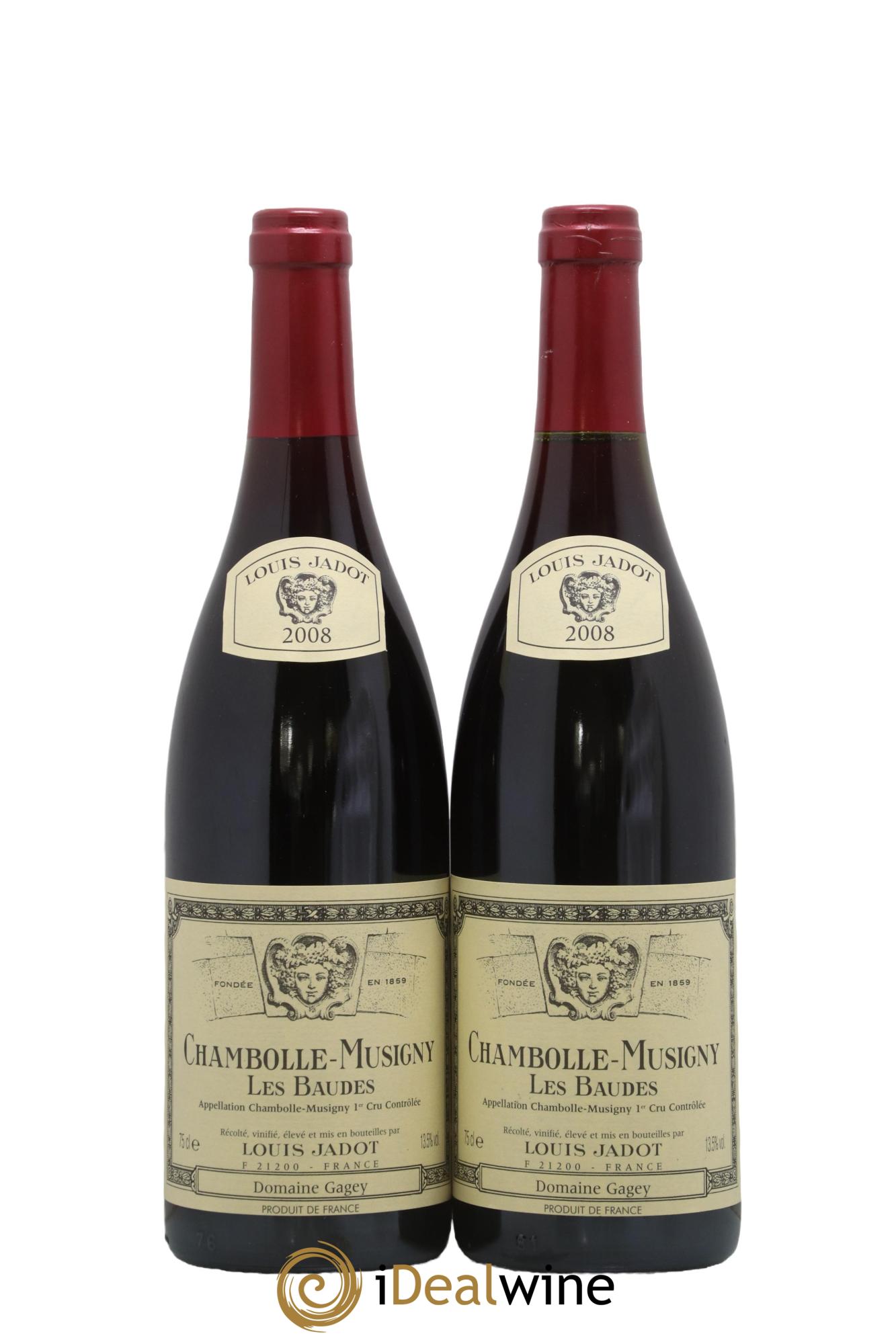 Chambolle-Musigny 1er Cru Les Baudes Louis Jadot 2008 - Lot de 2 bouteilles - 0