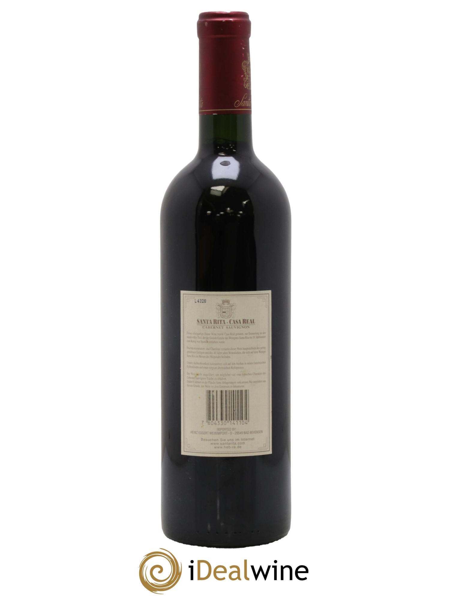 Maipo Valley Casa Real Reserva Especial Cabernet Sauvignon Santa Rita 2001 - Lot of 1 bottle - 1