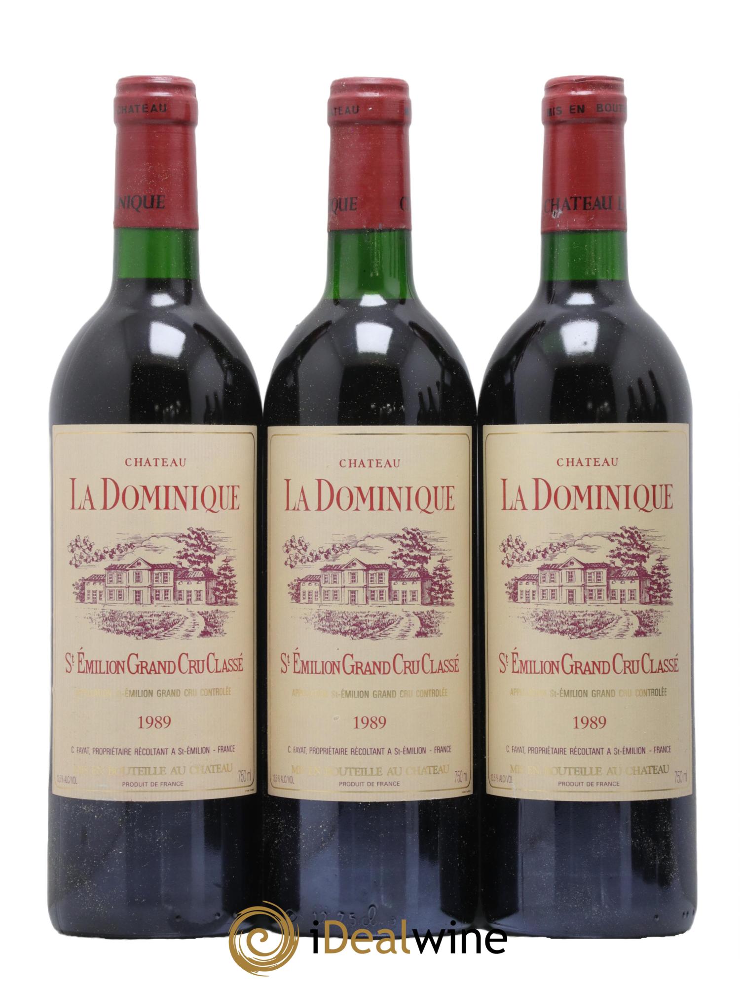 Château la Dominique Grand Cru Classé 1989 - Lot de 12 bouteilles - 3