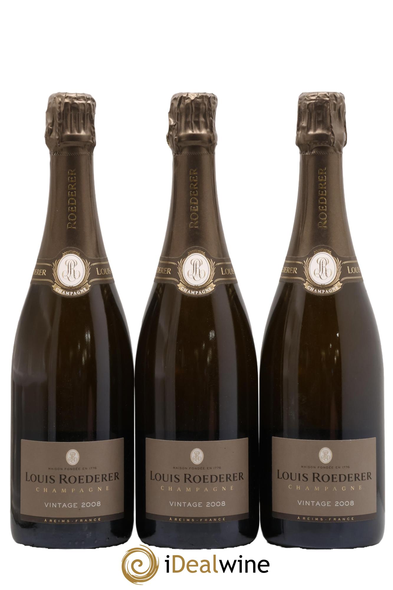 Millésimé Brut Louis Roederer 2008 - Lot de 3 bouteilles - 0