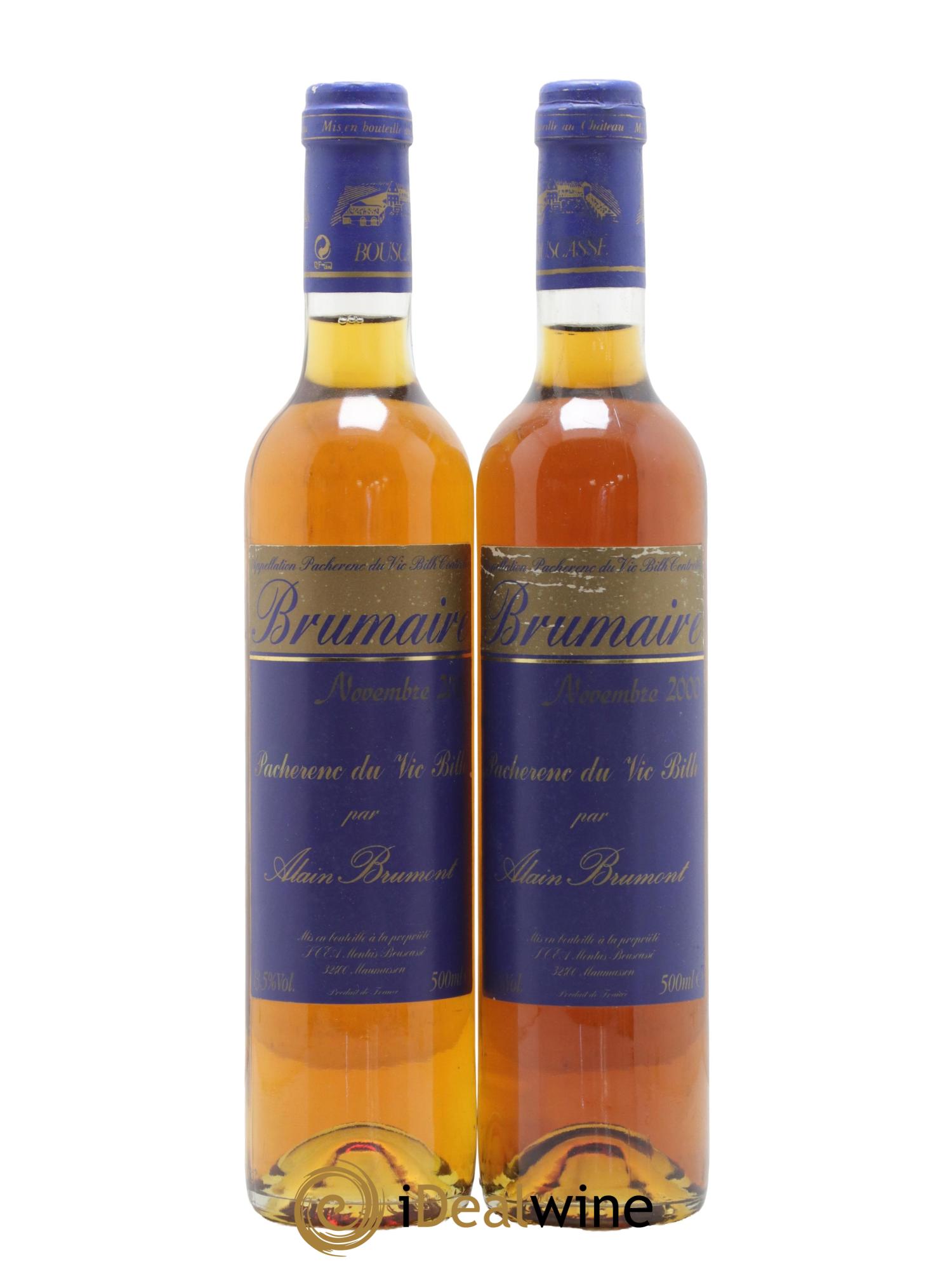Pacherenc du Vic-Bilh Brumaire Alain Brumont 2000 - Lot de 2 format 50cls - 0
