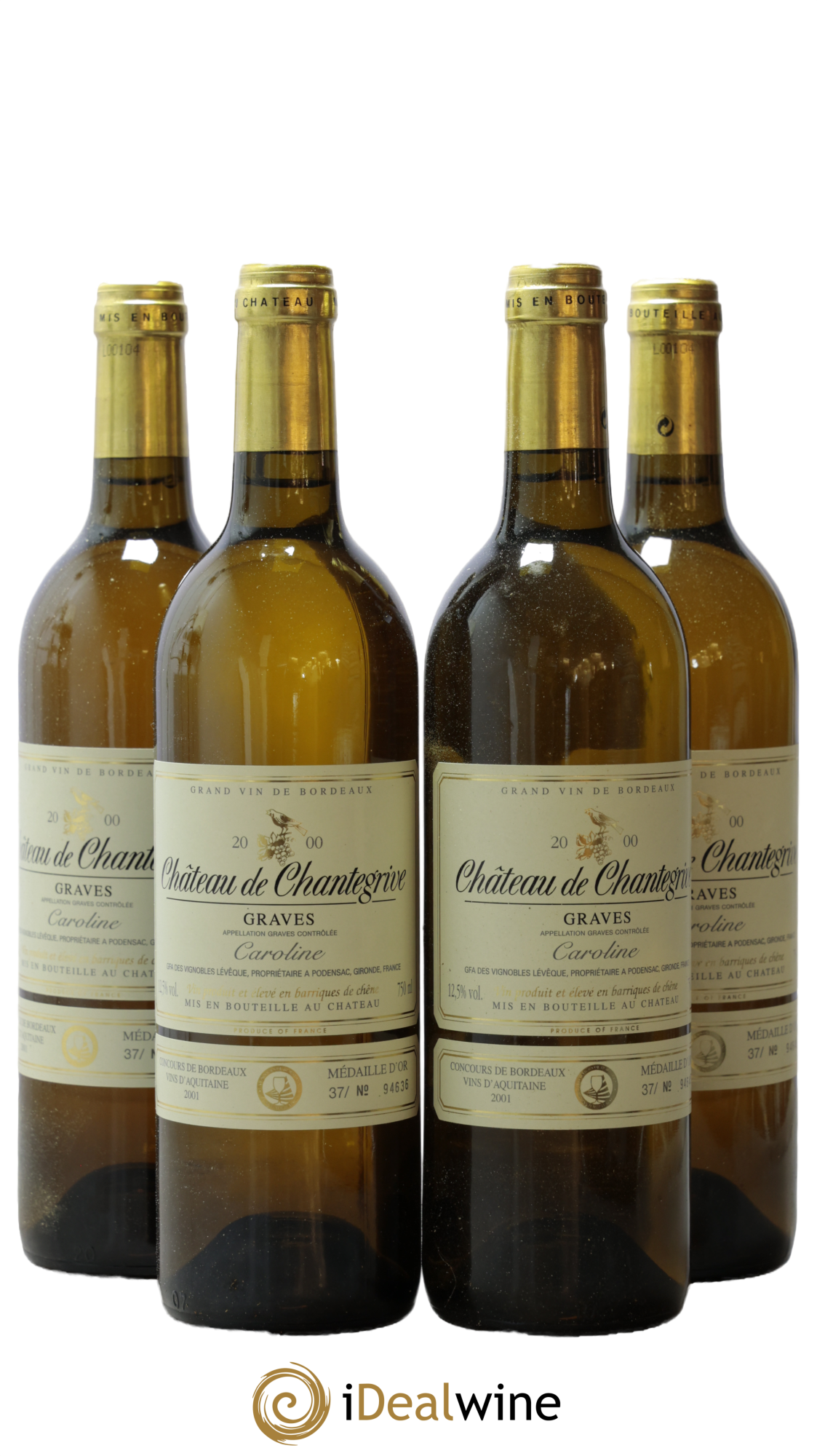 Château de Chantegrive Cuvée Caroline 2000 - Posten von 4 Flaschen - 0