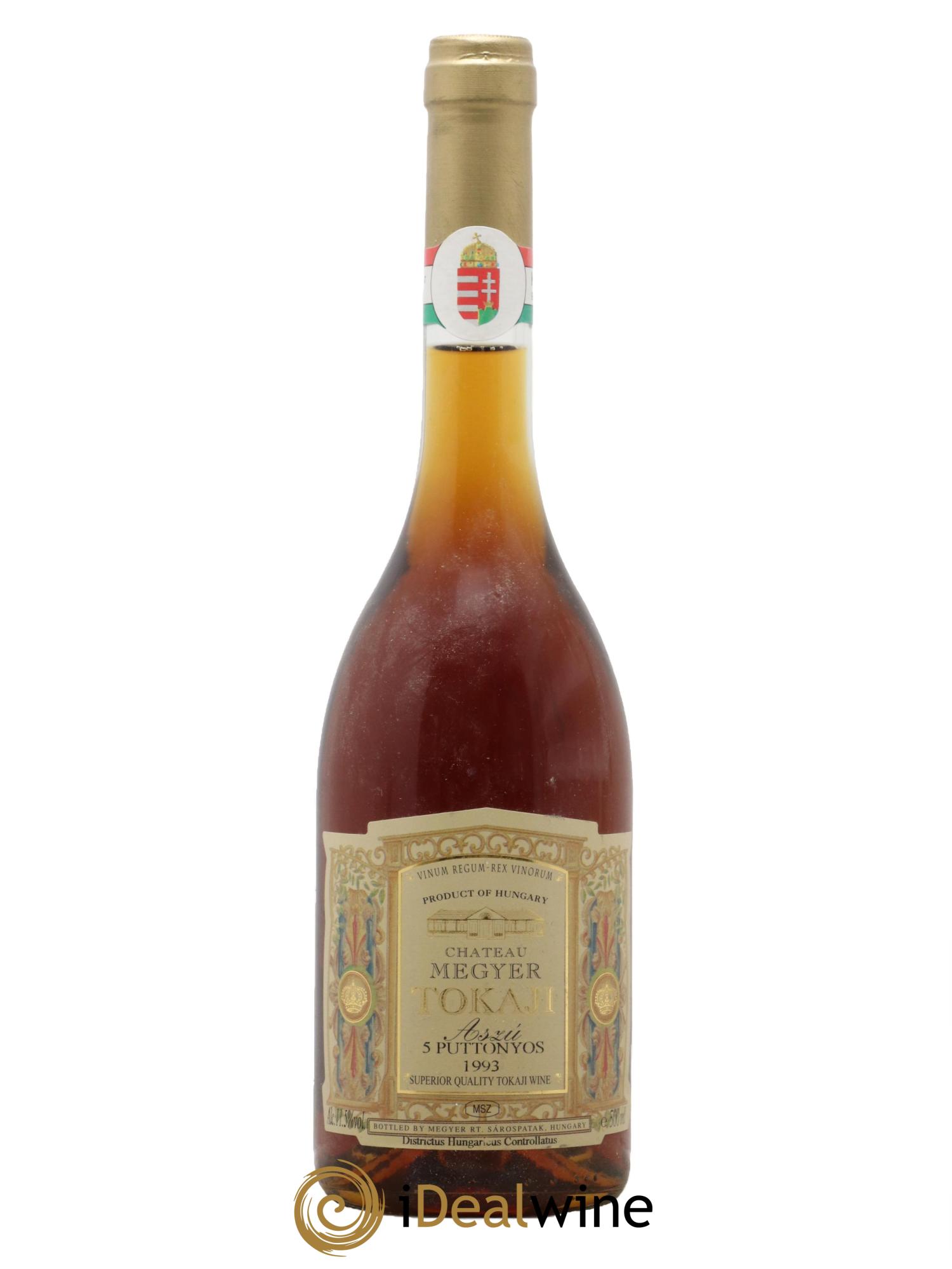 Tokaji Aszu 5 Puttonyos Château Megyer 1993 - Lot de 1 format 50cl - 0