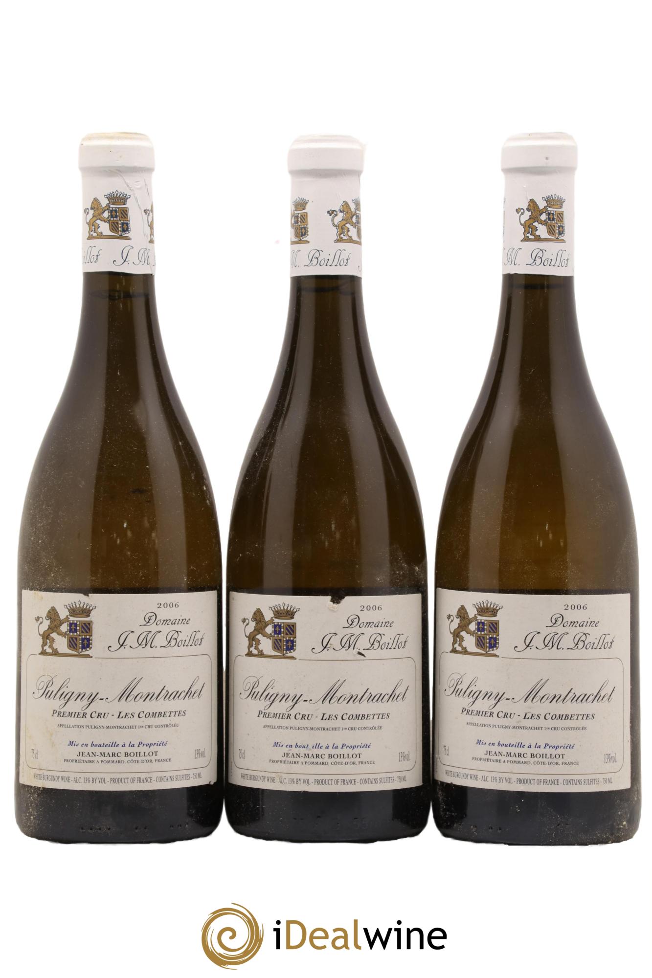 Puligny-Montrachet 1er Cru Les Combettes Jean-Marc Boillot 2006 - Lot de 3 bouteilles - 0