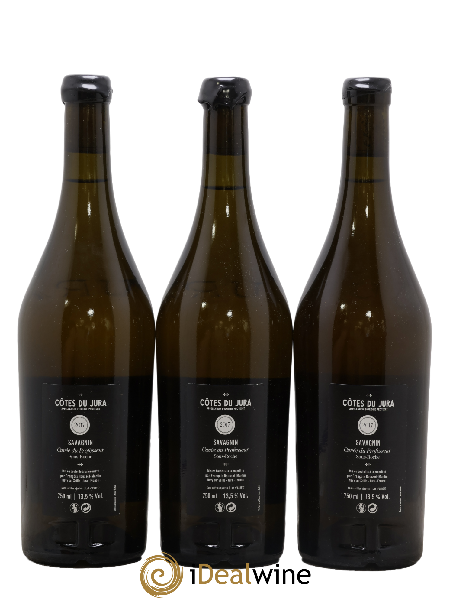 Côtes du Jura Savagnin Cuvée du Professeur Sous Roche François Rousset Martin 2017 - Lotto di 3 bottiglie - 1