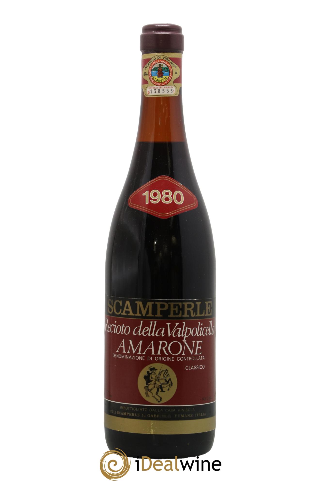 Amarone della Valpolicella DOC Scamperle 1980 - Posten von 1 Flasche - 0