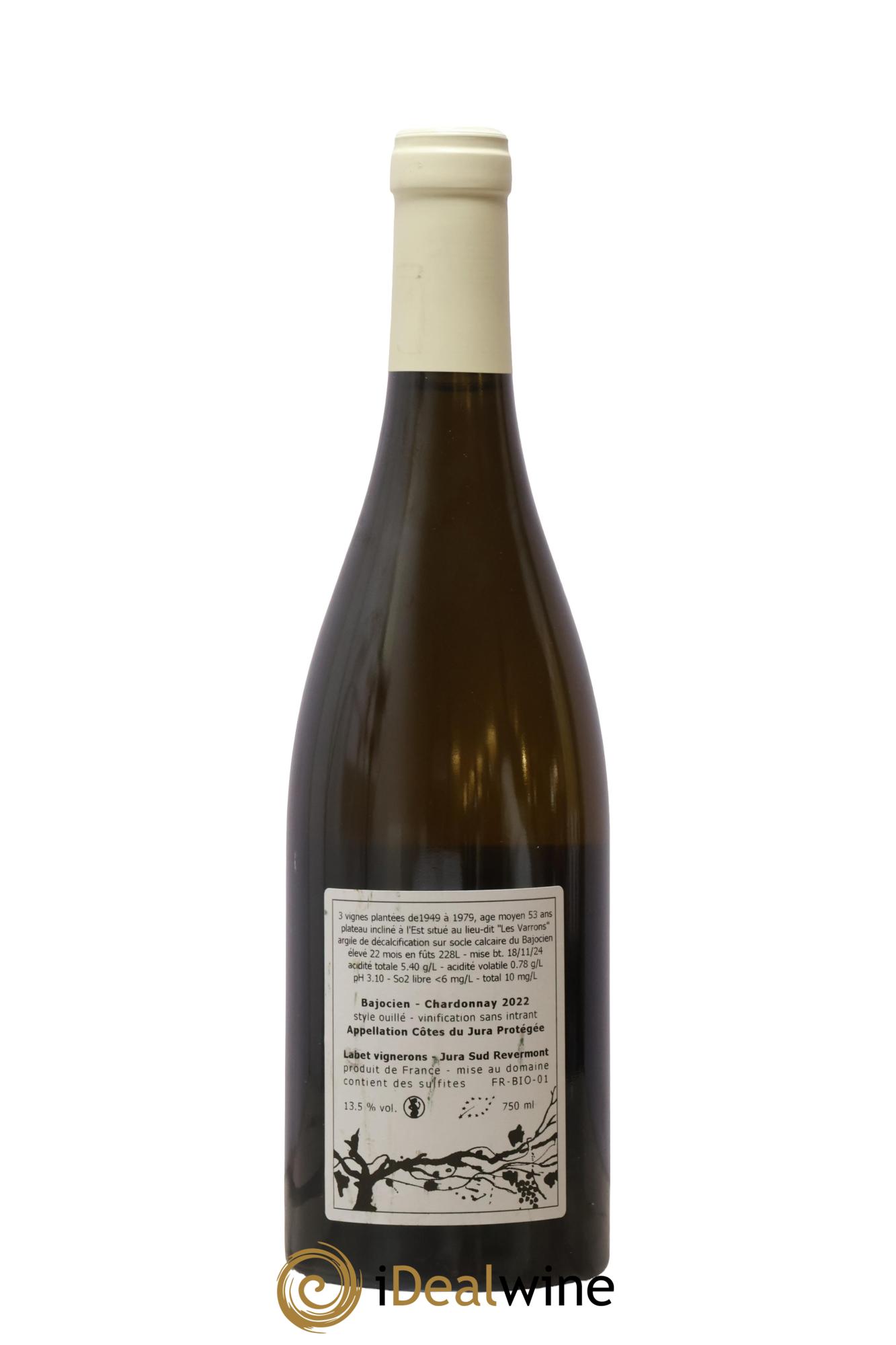 Côtes du Jura Chardonnay Bajocien Romain - Julien - Charline Labet 2022 - Posten von 1 Flasche - 1