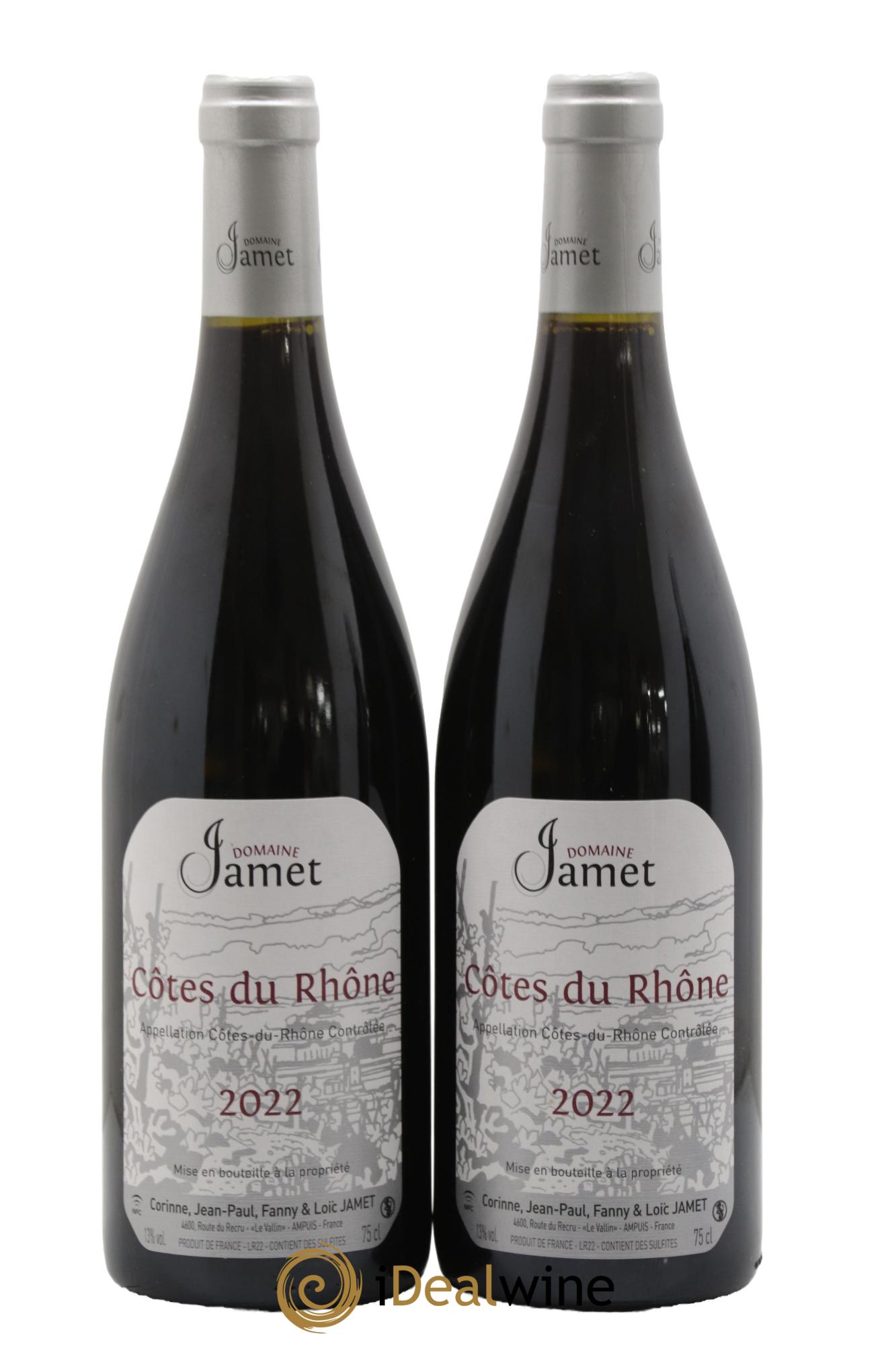 Côtes-du-Rhône Jamet (Domaine) 2022 - Lot of 2 bottles - 0