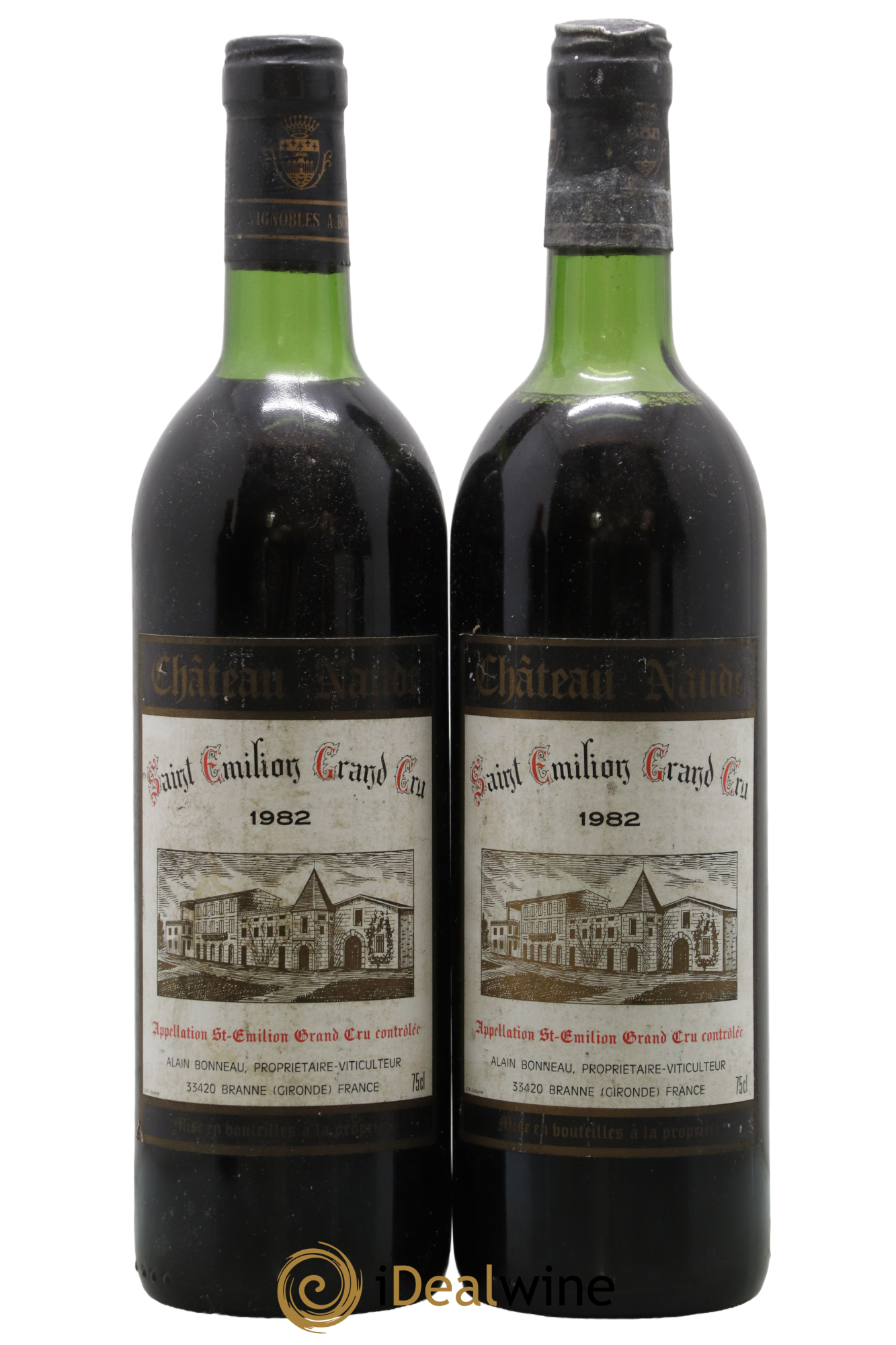Saint-Émilion Grand Cru Château Naude 1982 - Lot de 2 bouteilles - 0
