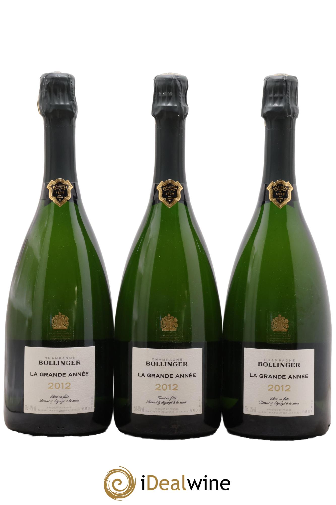 La Grande Année Brut Bollinger 2012 - Lotto di 3 bottiglie - 0