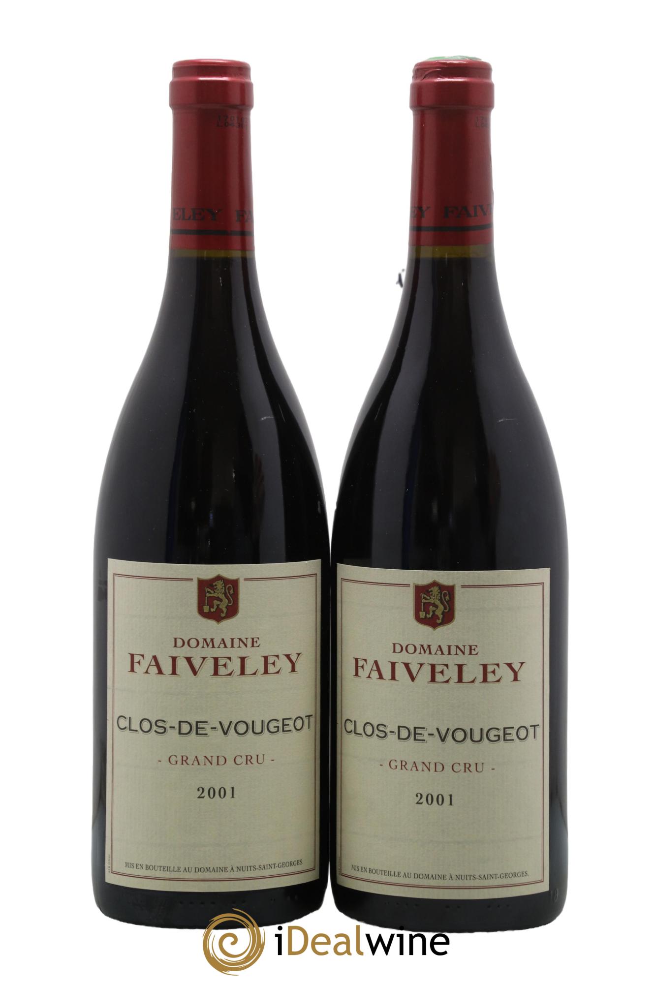 Clos de Vougeot Grand Cru Faiveley  2001 - Lot de 2 bouteilles - 0